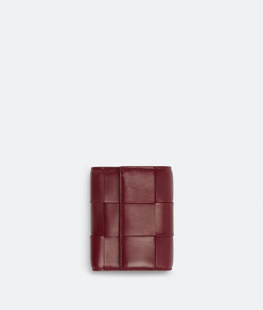 Bottega Veneta o1lf3ng10525 Size: OS / Tri-Fold Zip Wallet in Bordeaux Size ONE SIZE - 1 Thumbnail