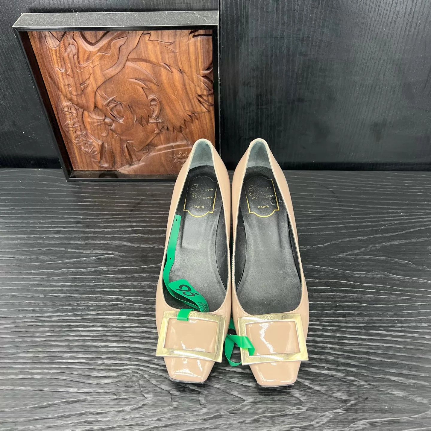 Other RV square toe block heel pumps cream size 38 Size US 7.5 / IT 37.5 - 4 Thumbnail