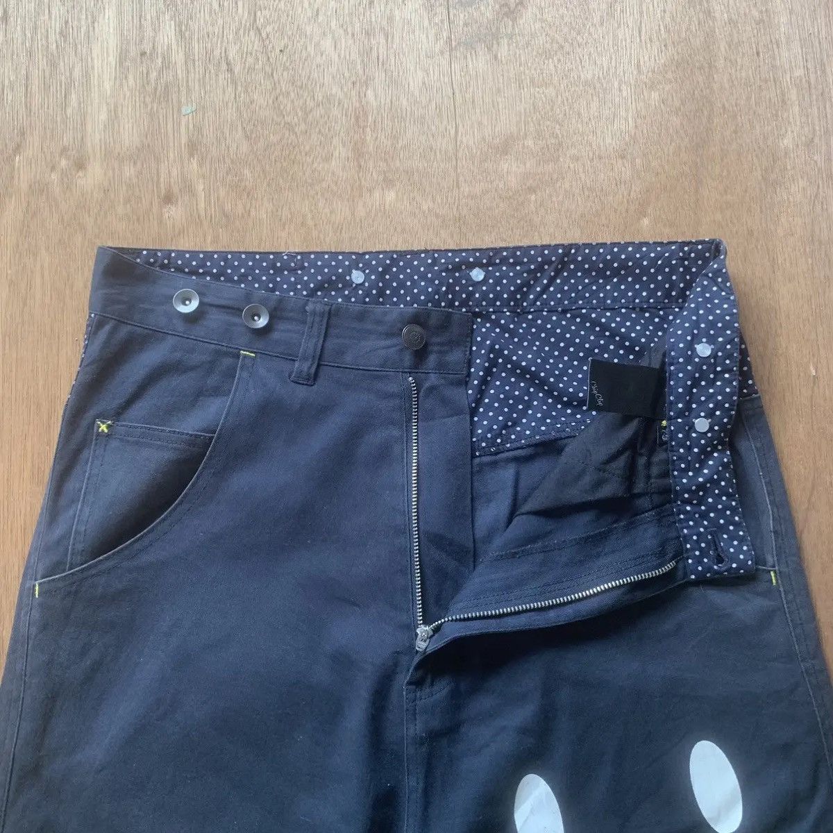 Japanese Brand 🔥 SALE 🔥 GHOSTLES TROUSERS CHIP CHIP SUSPENDERS DROP PANTS Size US 31 - 5 Thumbnail