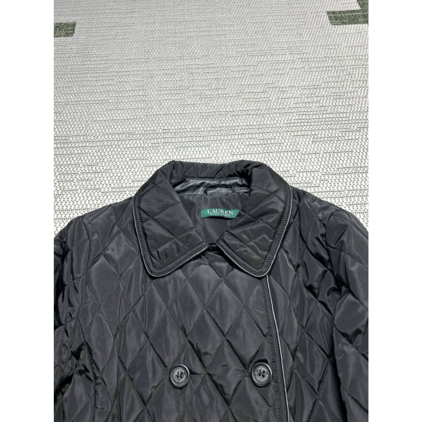Ralph Lauren Lauren Ralph Lauren Peacoat Womens Small Black Quilted Diamond Double Breasted Coat S Black Womens Pea Coat Size S / US 4 / IT 40 - 3 Thumbnail