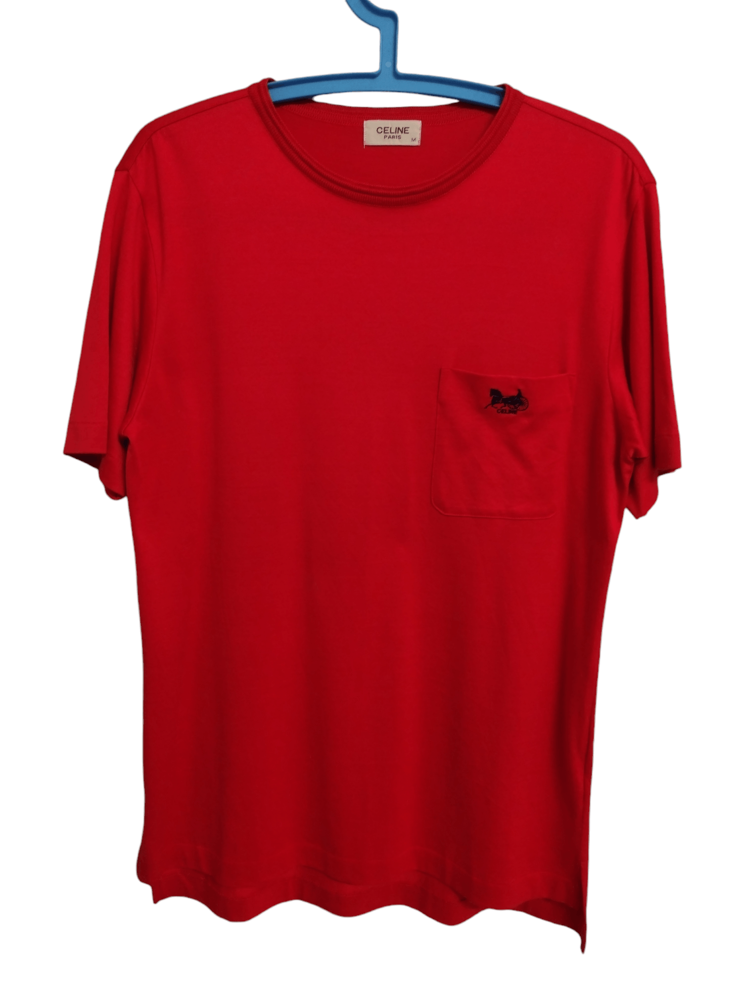 Celine × Designer × Vintage SEND OFFER~Iconic Vintage Celine Classic Logo Pocket T Shirt Size US M / EU 48-50 / 2 - 1 Thumbnail