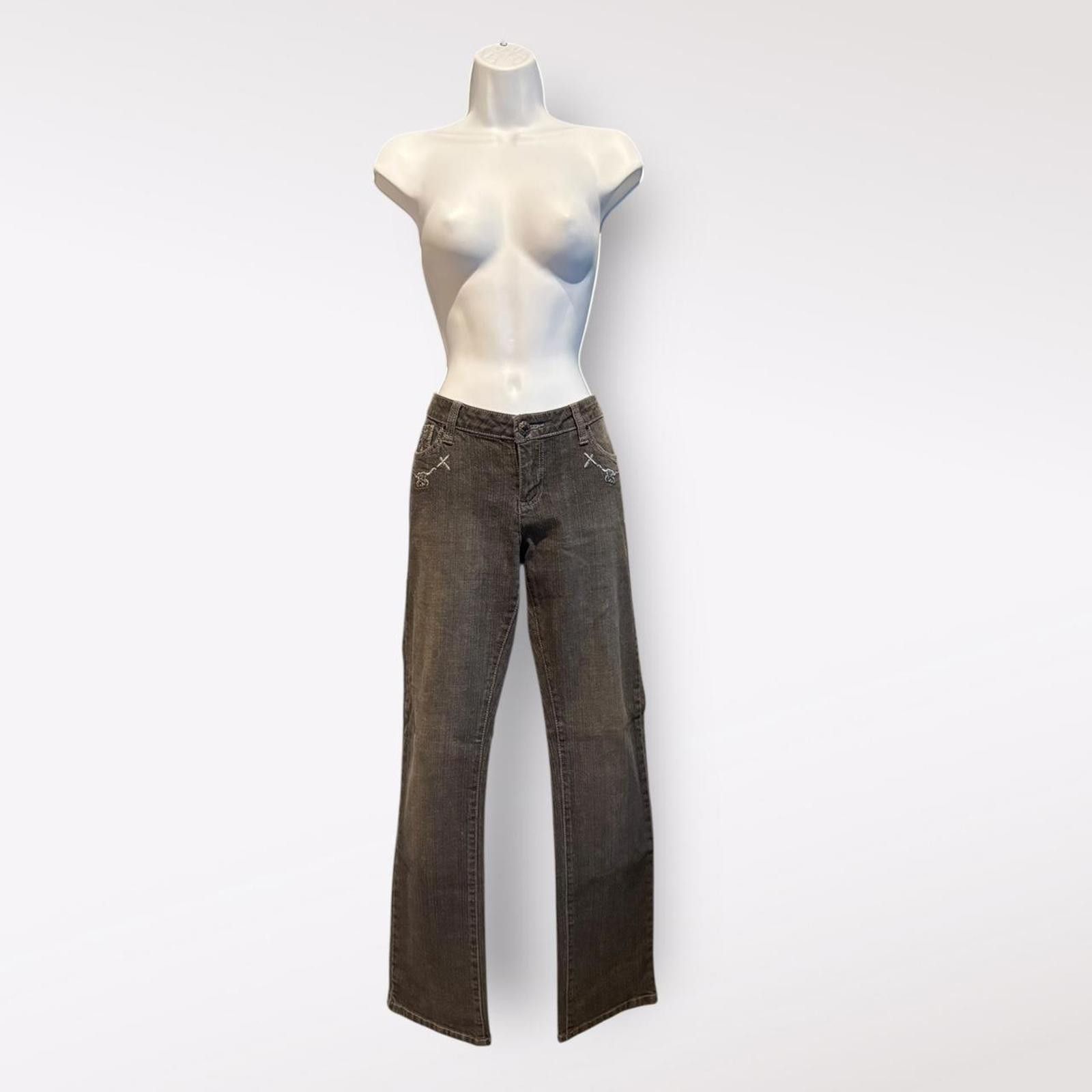Other Cache Black Jeans With Embroidered Back Pockets Size 8 Size 30" / US 8 / IT 44 - 1 Thumbnail