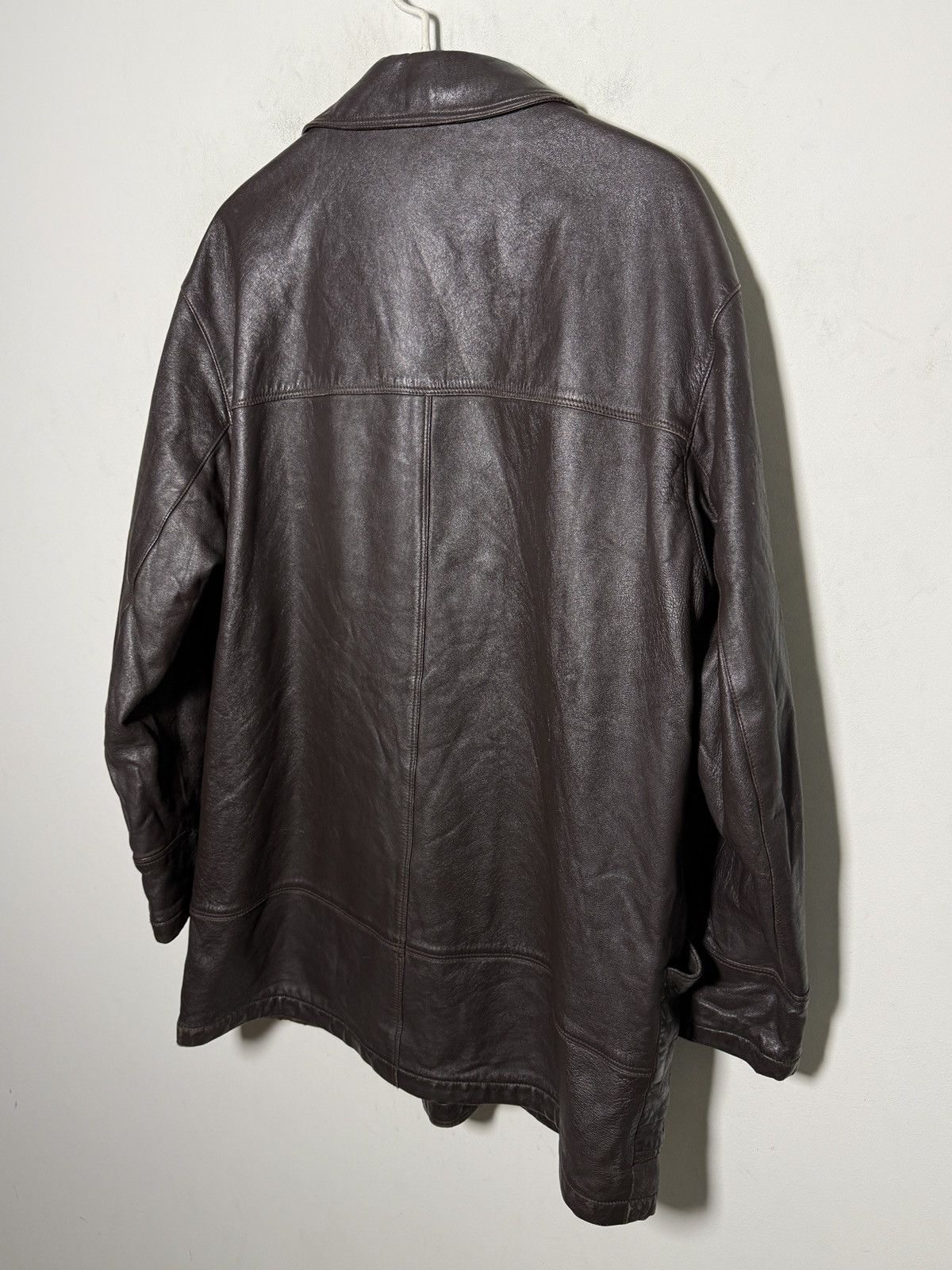 Giorgio Armani Vintage Armani Jeans brown leather jacket Size US L / EU 52-54 / 3 - 6 Thumbnail