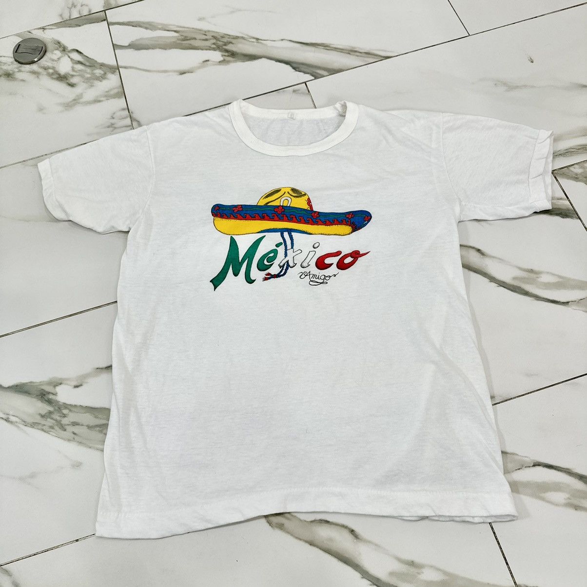 Vintage VINTAGE 80s MEXICO TEE! Size US L / EU 52-54 / 3 - 4 Thumbnail