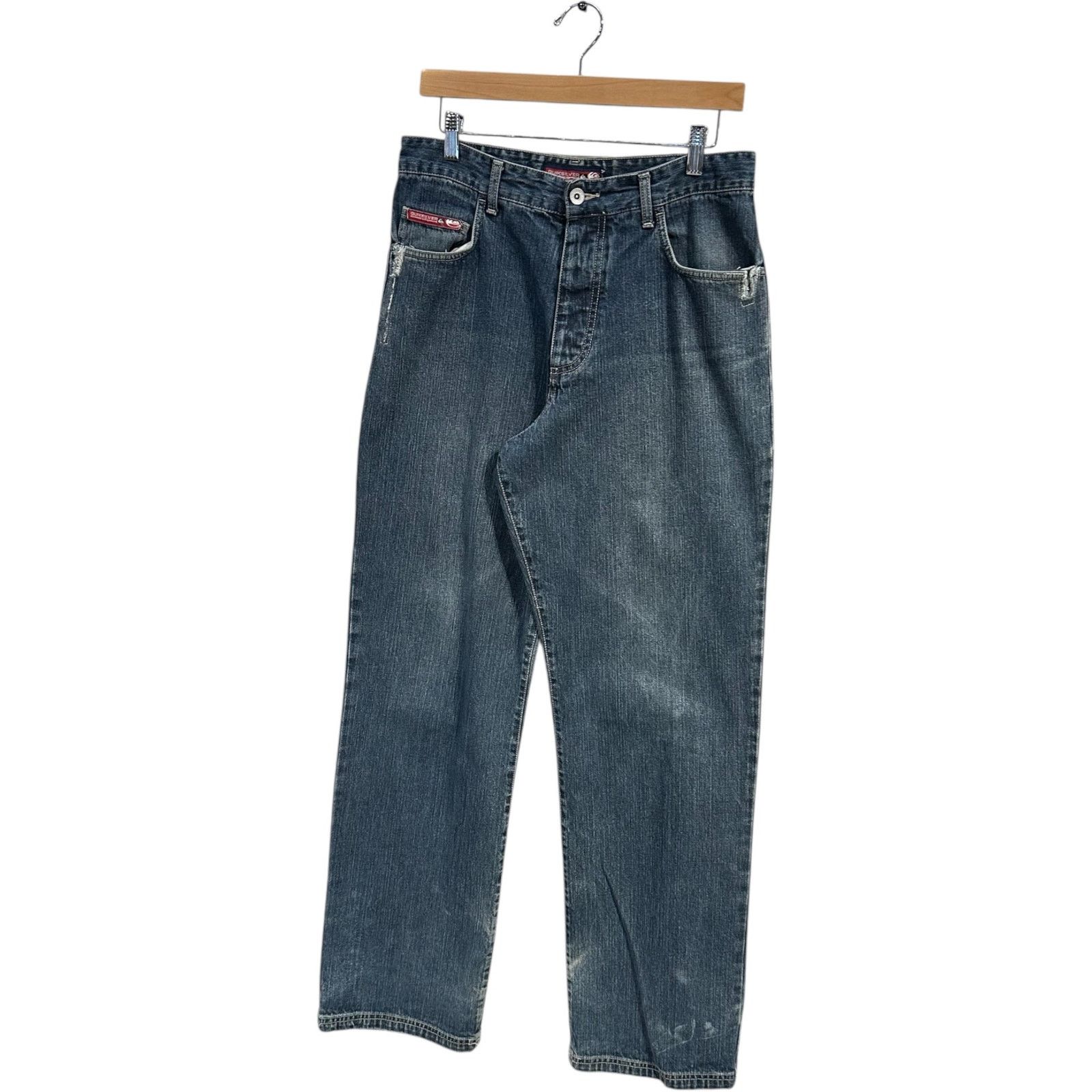 Quiksilver Vintage Y2K Quiksilver Straight Leg Denim Jeans 30x31 Size US 30 / EU 46 - 4 Thumbnail