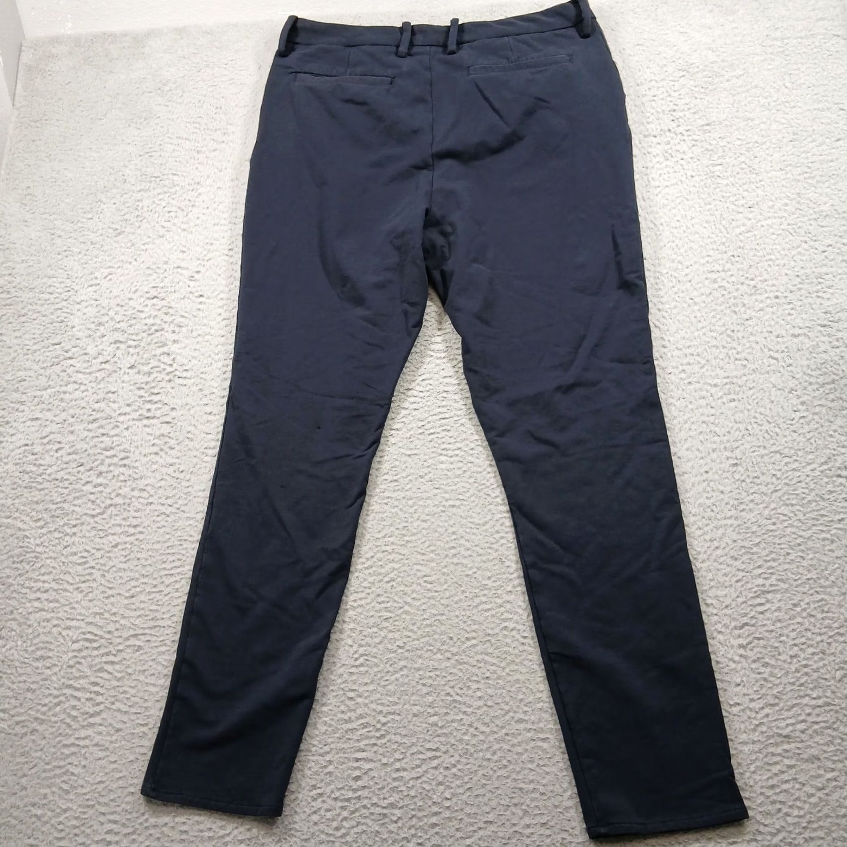 Vintage Sweat Tailor Everyday Everywear Pants Men 36x32 Chino Slim Straight Navy Blue Stretch Cotton Blend Five-Pocket Size US 36 / EU 52 - 3 Thumbnail