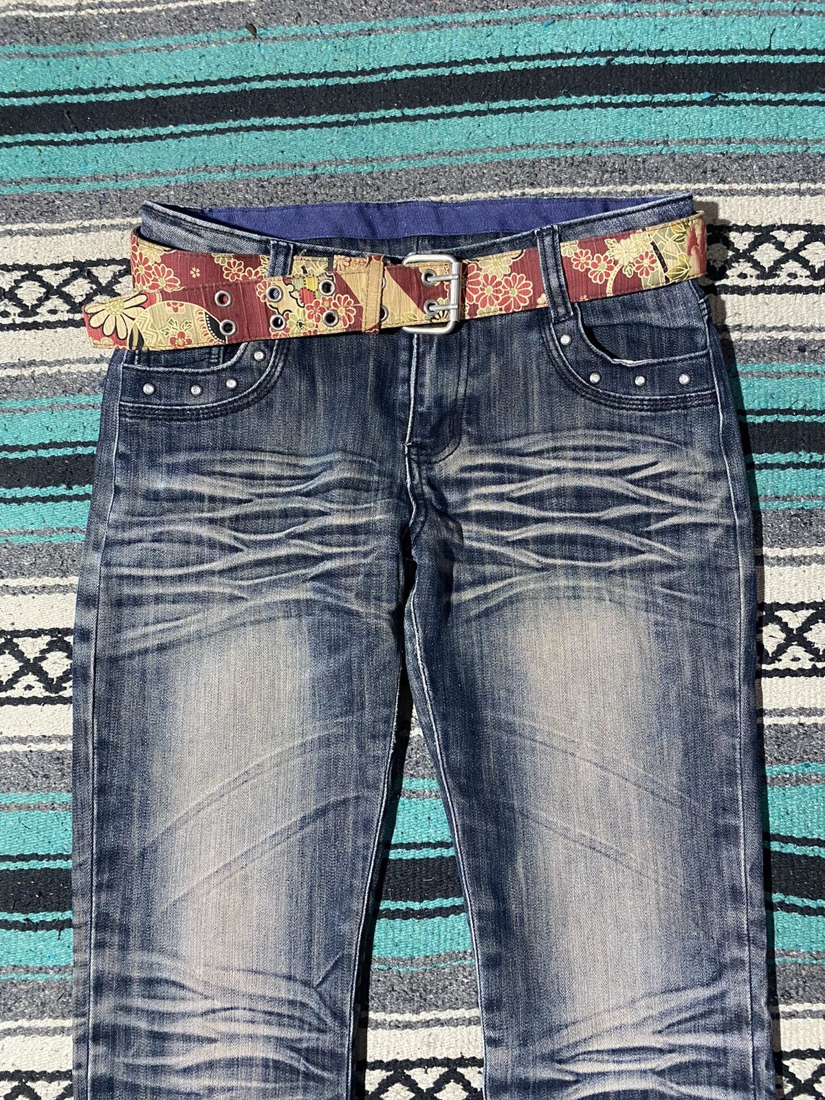 If Six Was Nine 2000s Unknown - Claw Zebra Bootcut Denim Jean Size US 30 / EU 46 - 2 Thumbnail