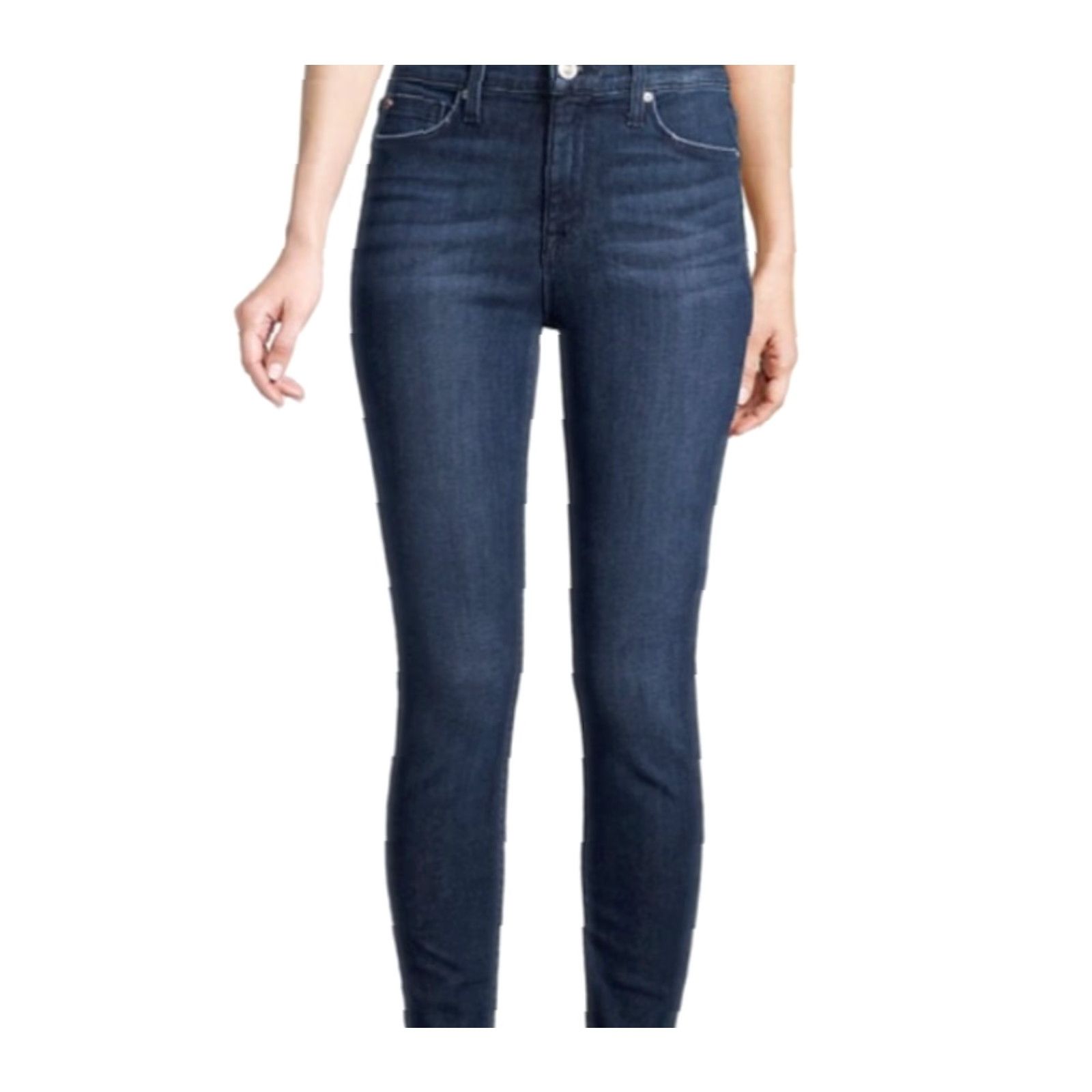 Hudson Hudson Womens Dark Wash High Rise Blair Super Skinny Raw Hem Jeans-Size 27 Size 27" / US 4 / IT 40 - 3 Thumbnail