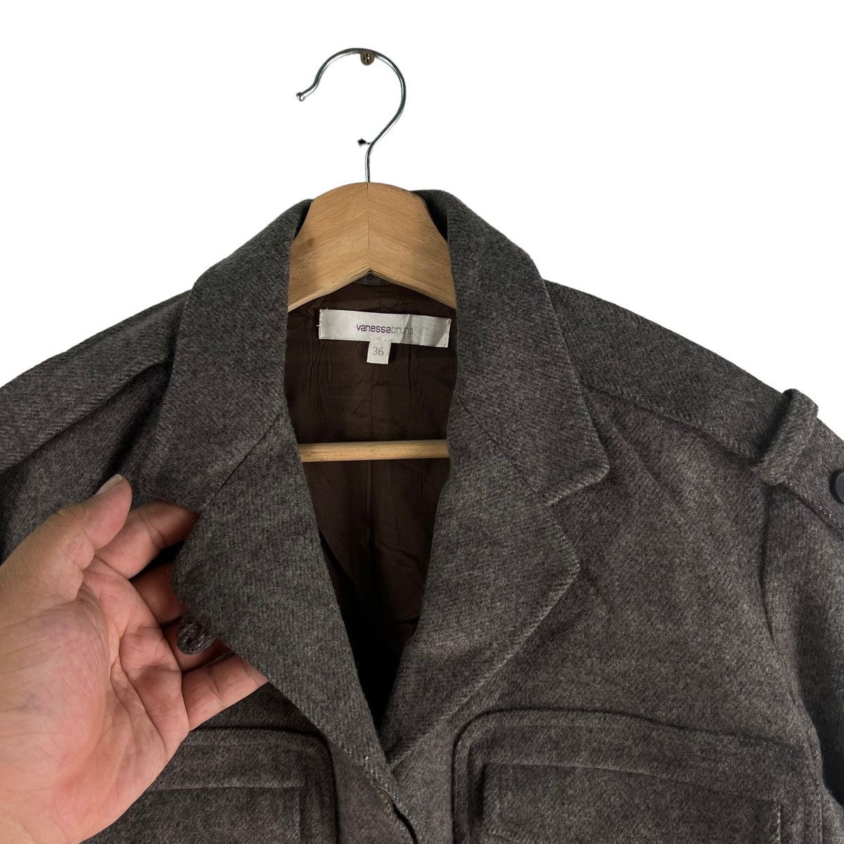 Vintage 🔥VTG WOOL BOMBER JACKET CROPPED VANESSABRUNO JAPAN Size US M / EU 48-50 / 2 - 7 Thumbnail