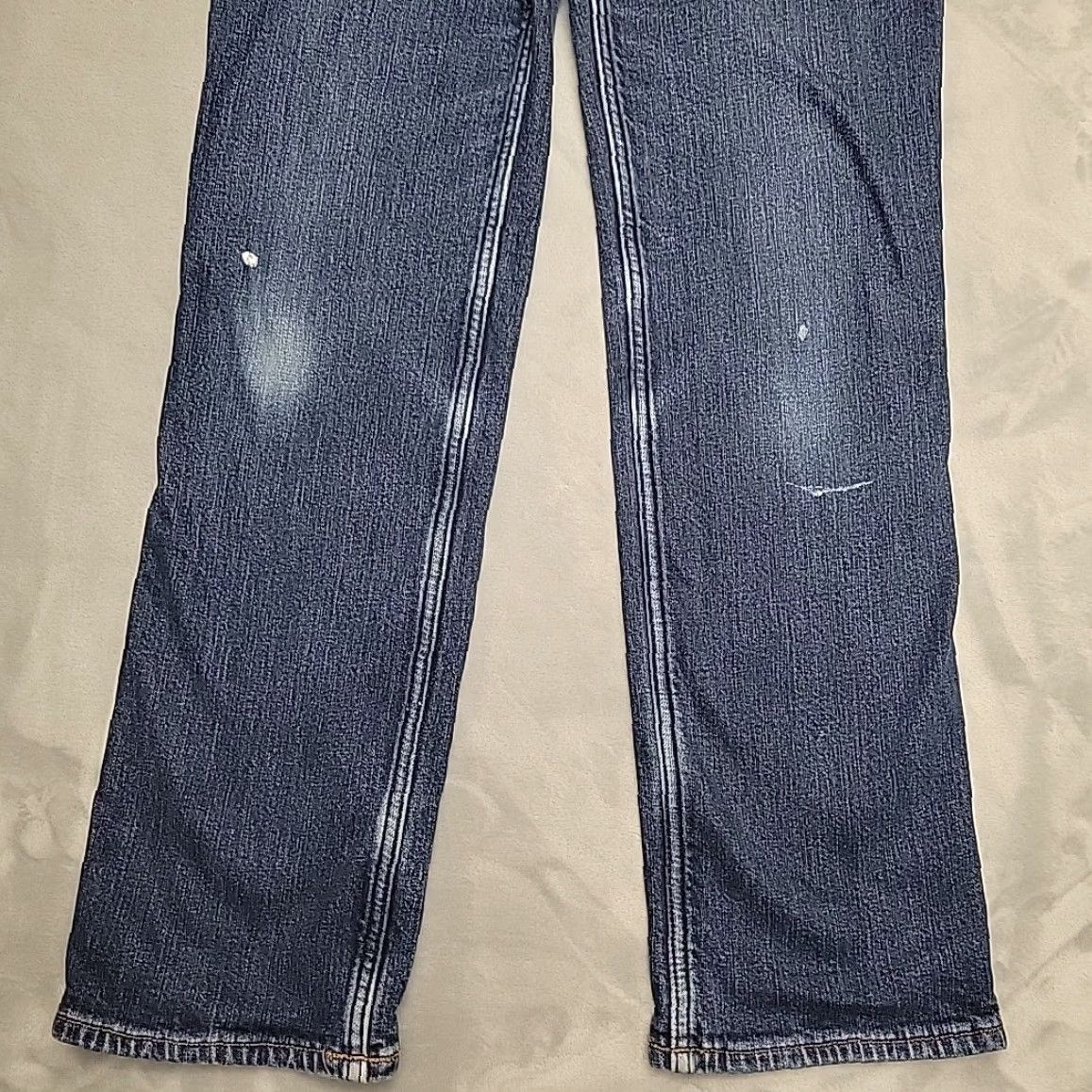 Carhartt VINTAGE Carhartt Jeans Womens 6x32 Blue Faded Denim Red Plaid Flannel Lined Work 102729 Size 28" / US 6 / IT 42 - 2 Thumbnail