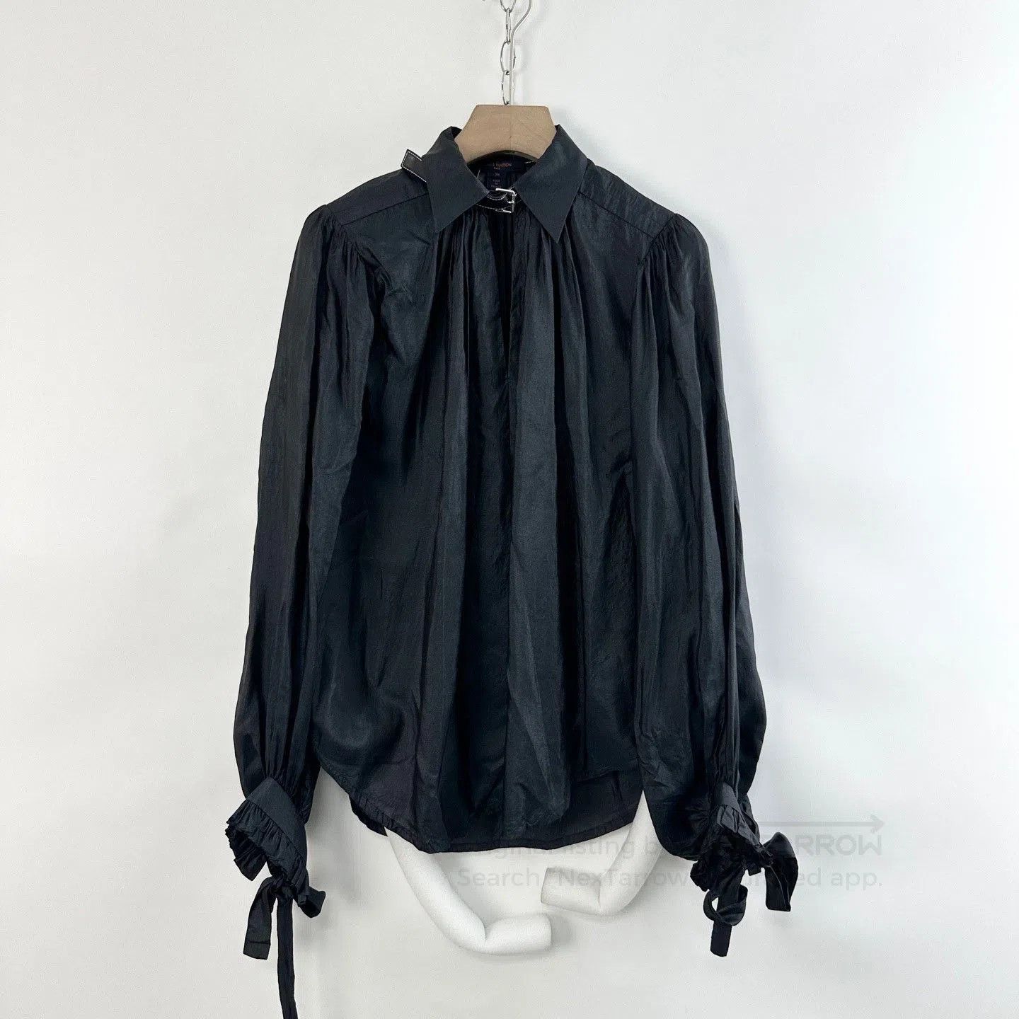 Louis Vuitton LV Black Loose Thin Long-sleeve Shirt. Size S / US 4 / IT 40 - 1 Thumbnail