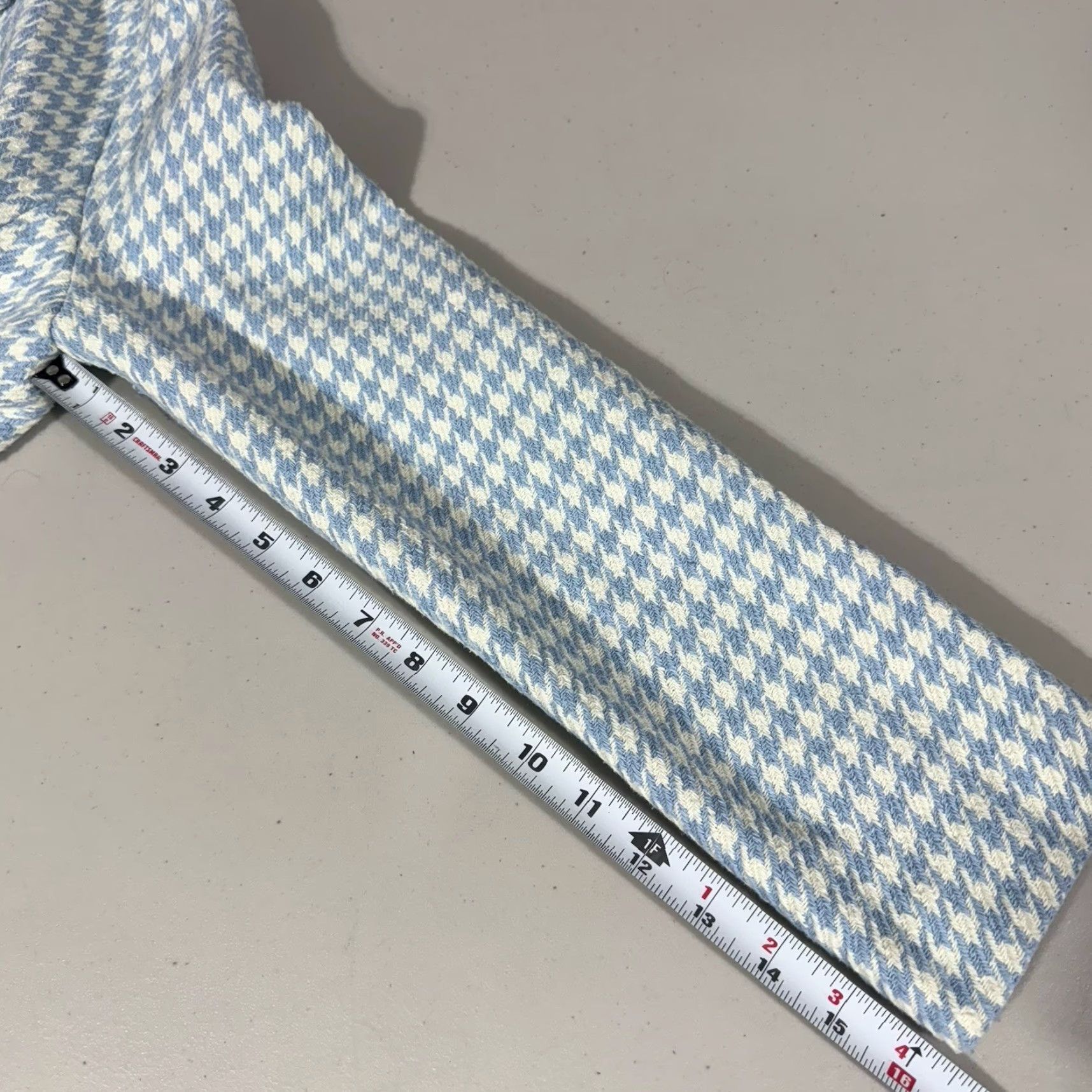Vintage Gilli Blazer Houndstooth Double-Breasted Notch Lapel Blue Womens Size L Size L / US 10 / IT 46 - 4 Thumbnail
