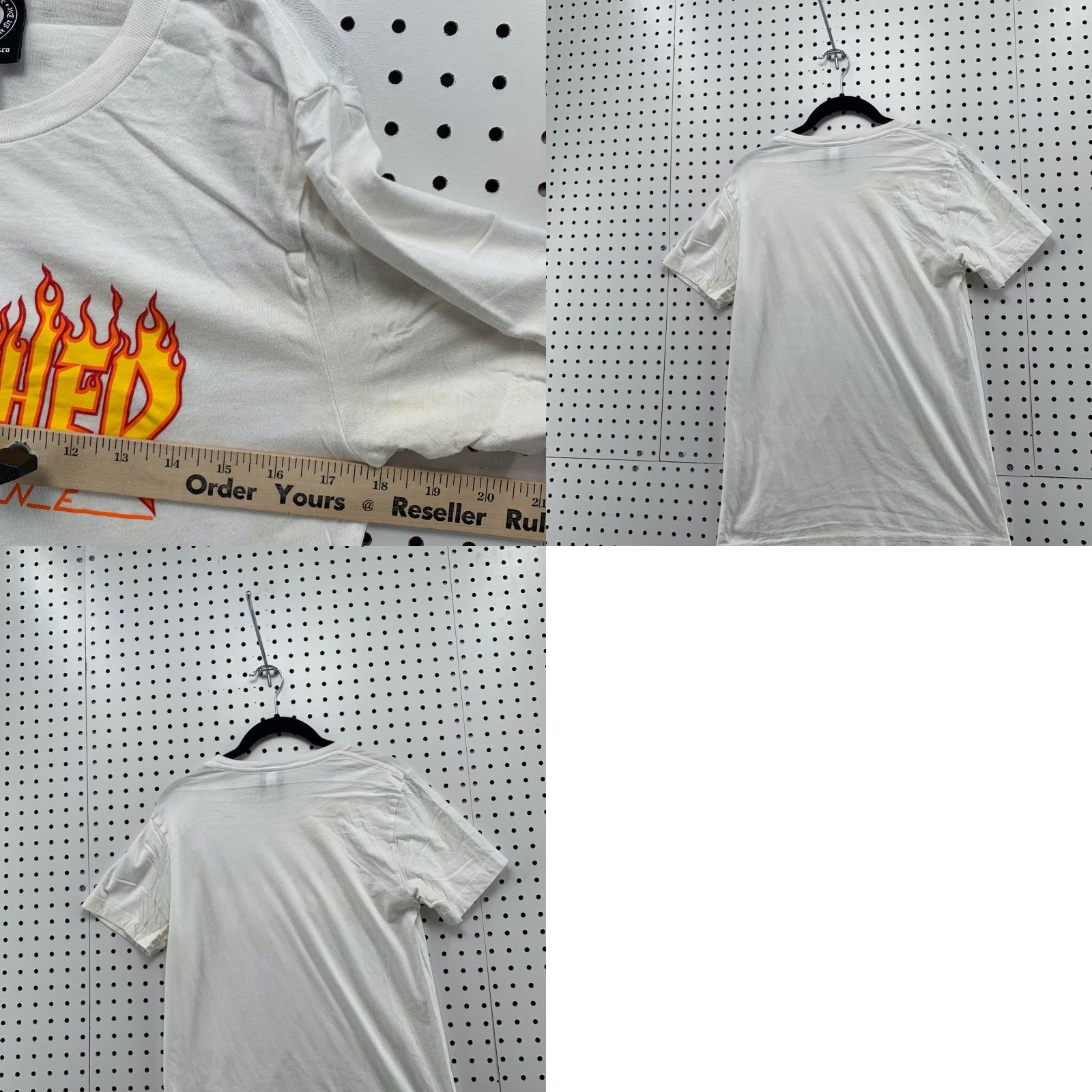 Thrasher Thrasher Shirt White Small Adult Short Sleeve Yellow Flames Skateboard VINTAGE Size US S / EU 44-46 / 1 - 10 Thumbnail