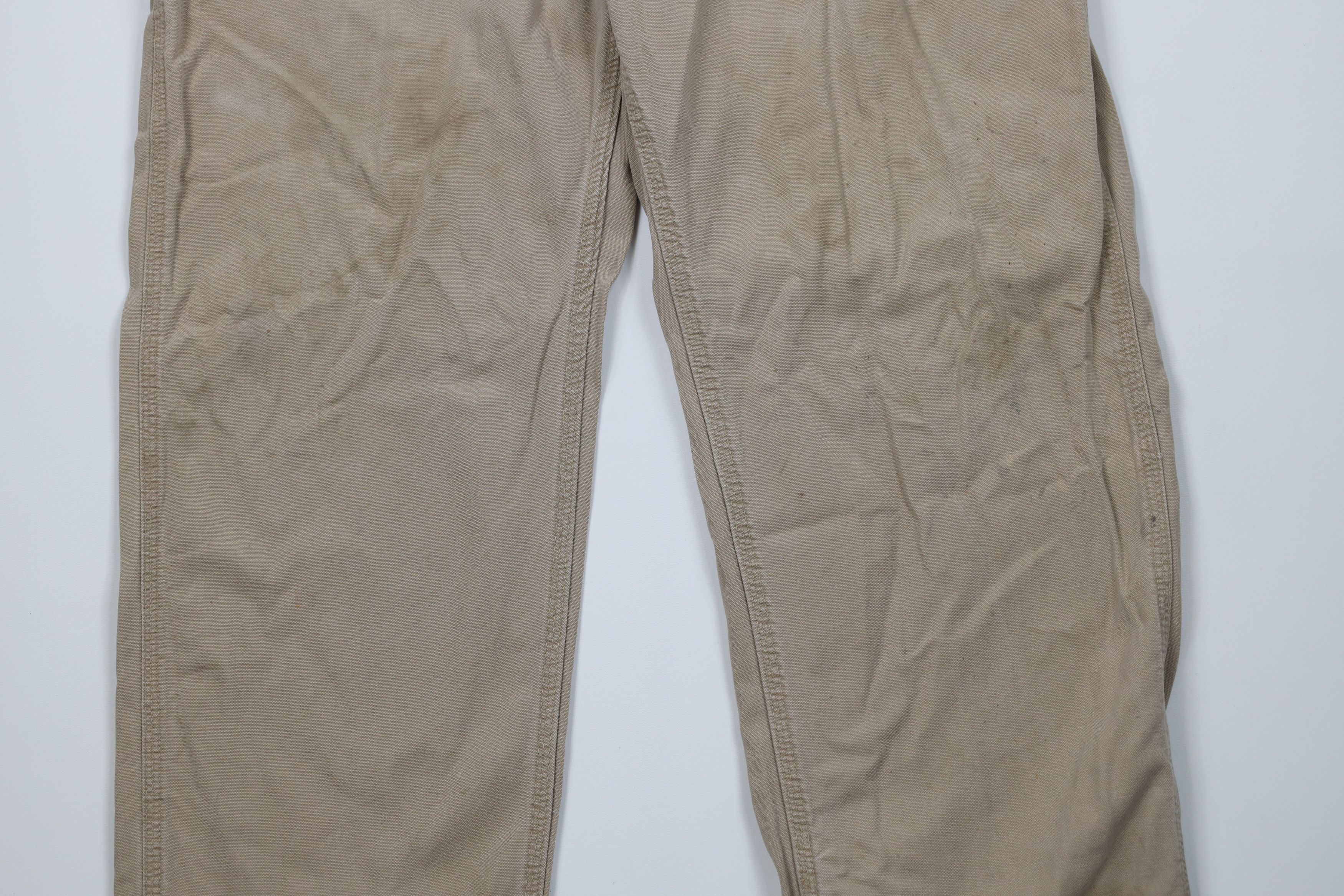 Carhartt Vintage Carhartt Spell Out Wide Leg Dungaree Pants Khaki Size US 38 / EU 54 - 3 Thumbnail