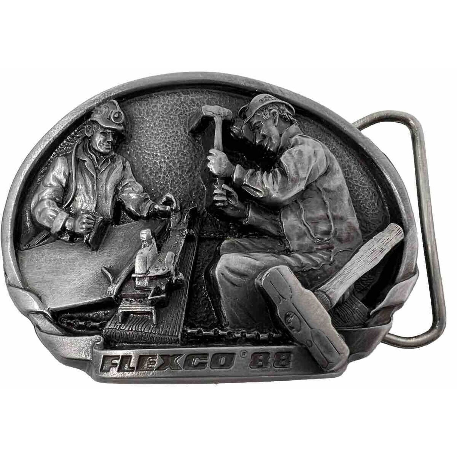 FLEXCO 1988 Flexible Steel Lacing Co. Belt Buckle Coal Miner