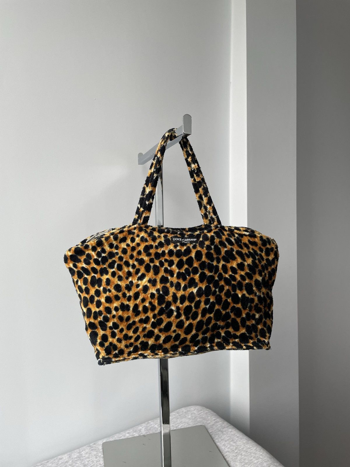 Dolce & Gabbana Dolce&Gabbana Vintage Y2k Black Nylon Leopard Hand Bag Size ONE SIZE - 4 Thumbnail