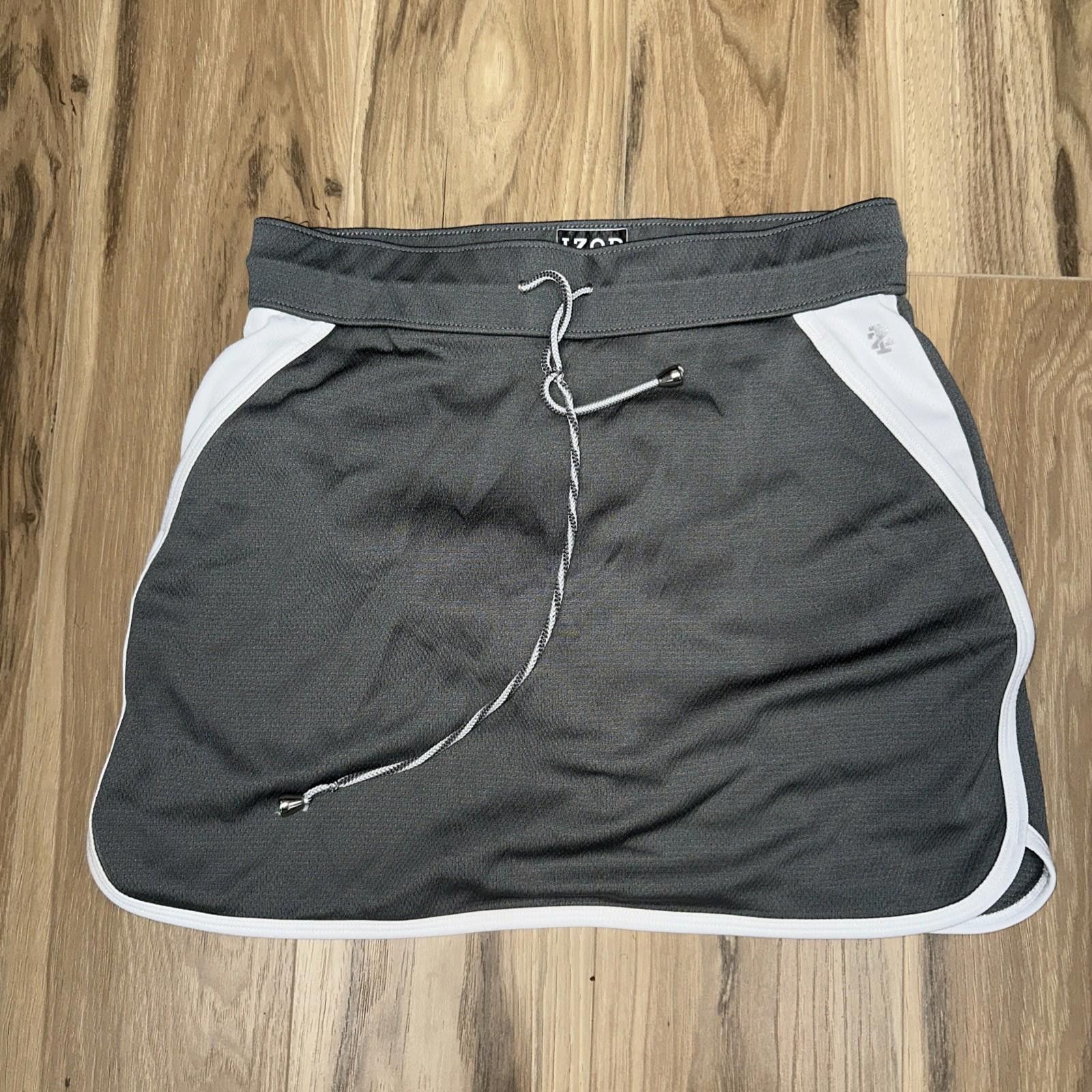 Izod Izod Golf Gray White Drawstring Elastic Skort Size Small Size ONE SIZE - 1 Thumbnail