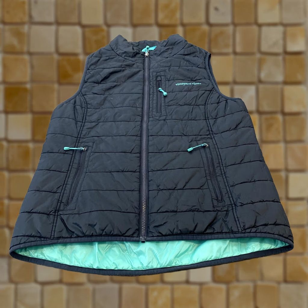 Vineyard Vines Vineyard Vines Vest Womens Medium Navy Quilted Puffer Full Zip Nylon Size M / US 6-8 / IT 42-44 - 1 Thumbnail