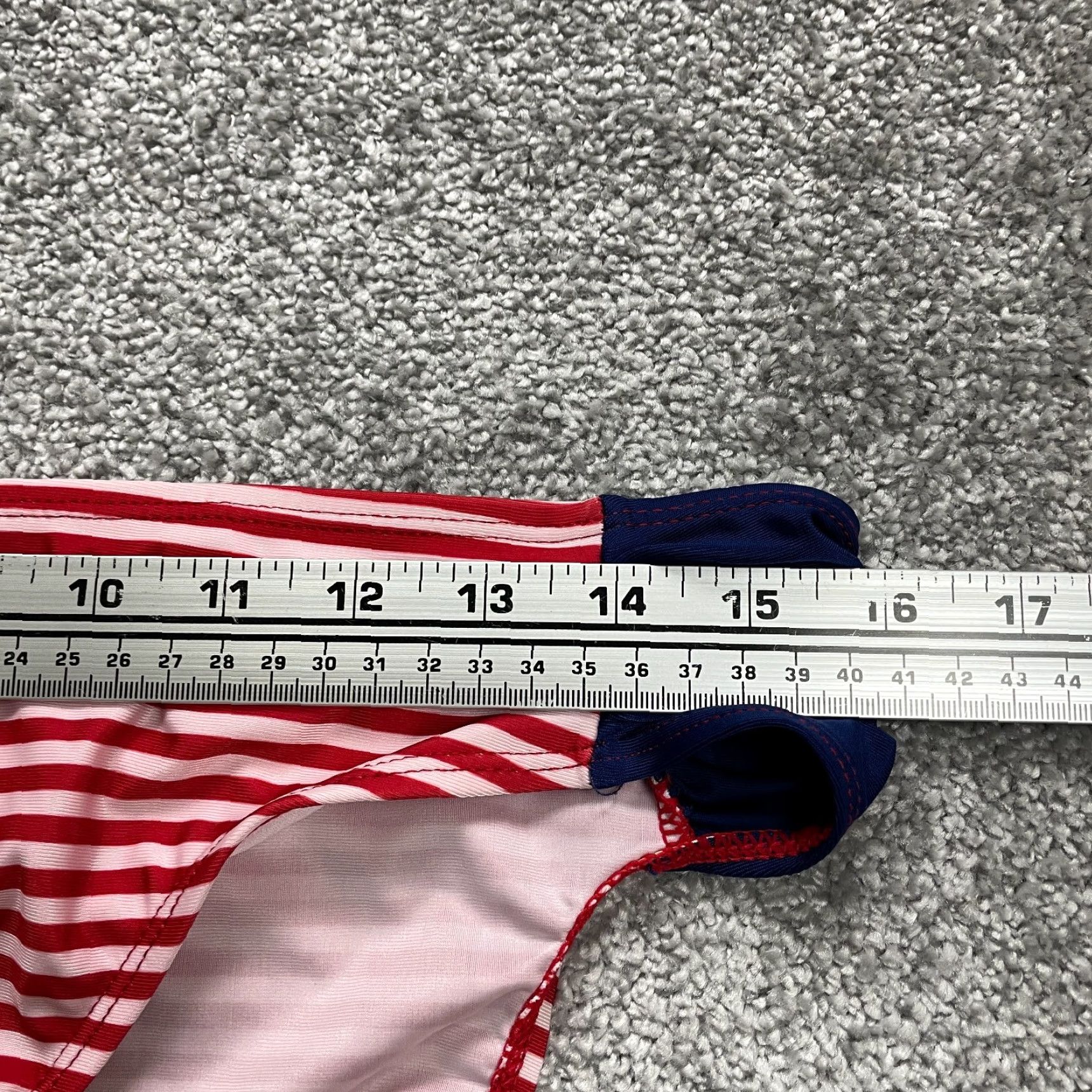 Vintage Bobbie Brooks Bikini Bottom Womens 1XL Red White Striped Mid Rise Summer Beach Size 40" / US 18 - 7 Thumbnail