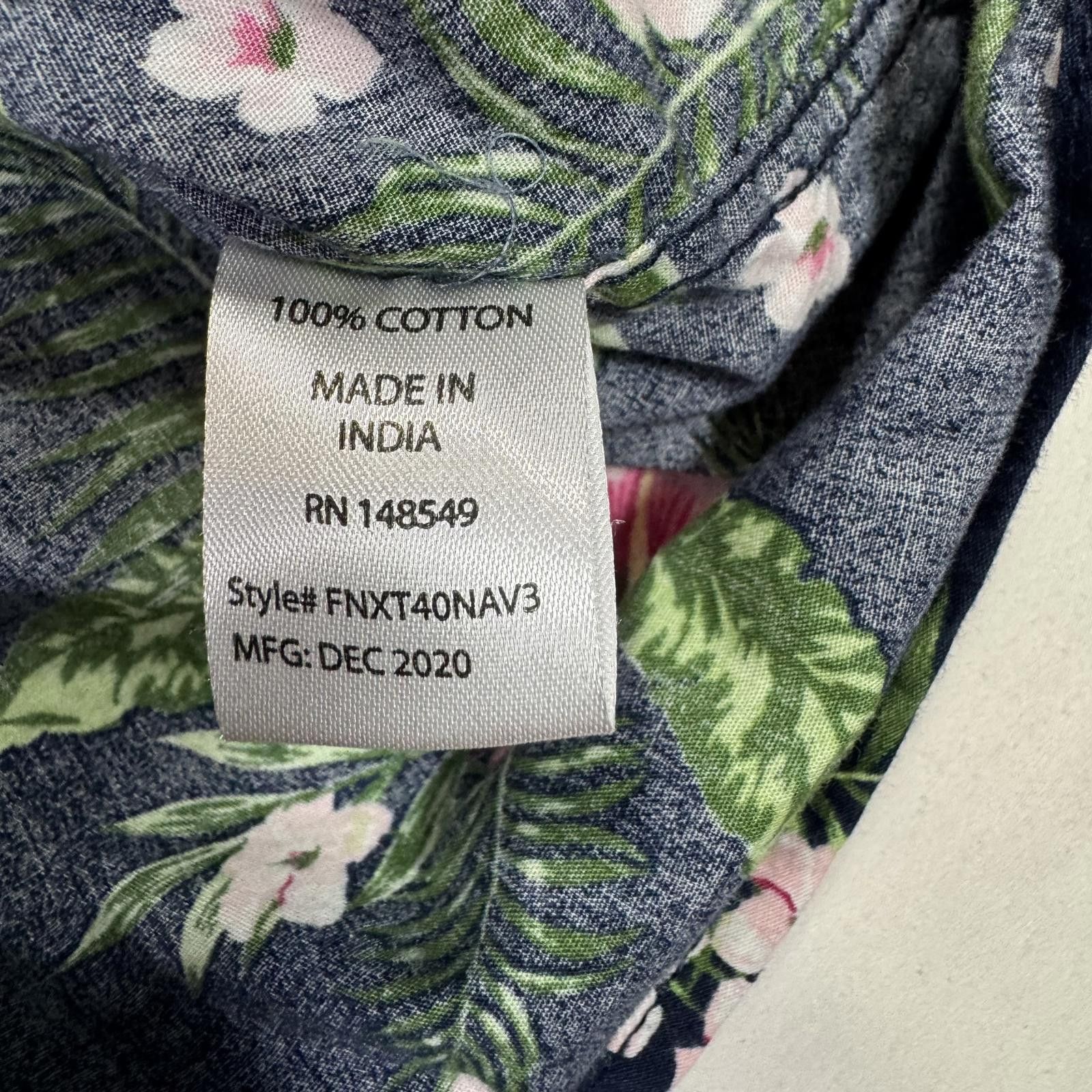 Free People FREE PLANET Button Up Shirt Men's 3X Blue Sleeve Hawaiian Size US XXL / EU 58 / 5 - 11 Thumbnail