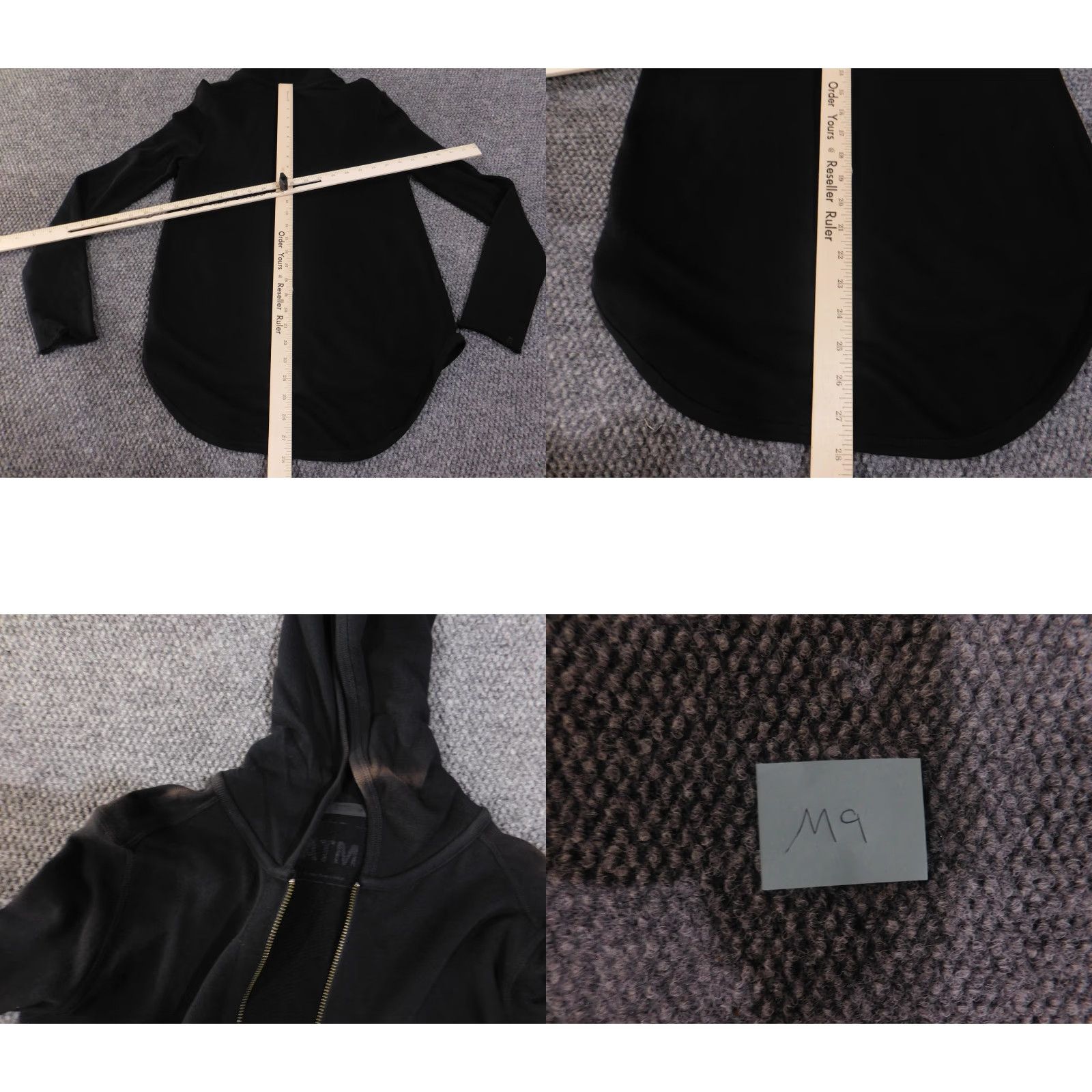 Vintage VINTAGE ATM Anthony Thomas Melillo Hoodie Womens S Black Full Zip Cotton Terry Pockets Hooded Size S / US 4 / IT 40 - 9 Thumbnail
