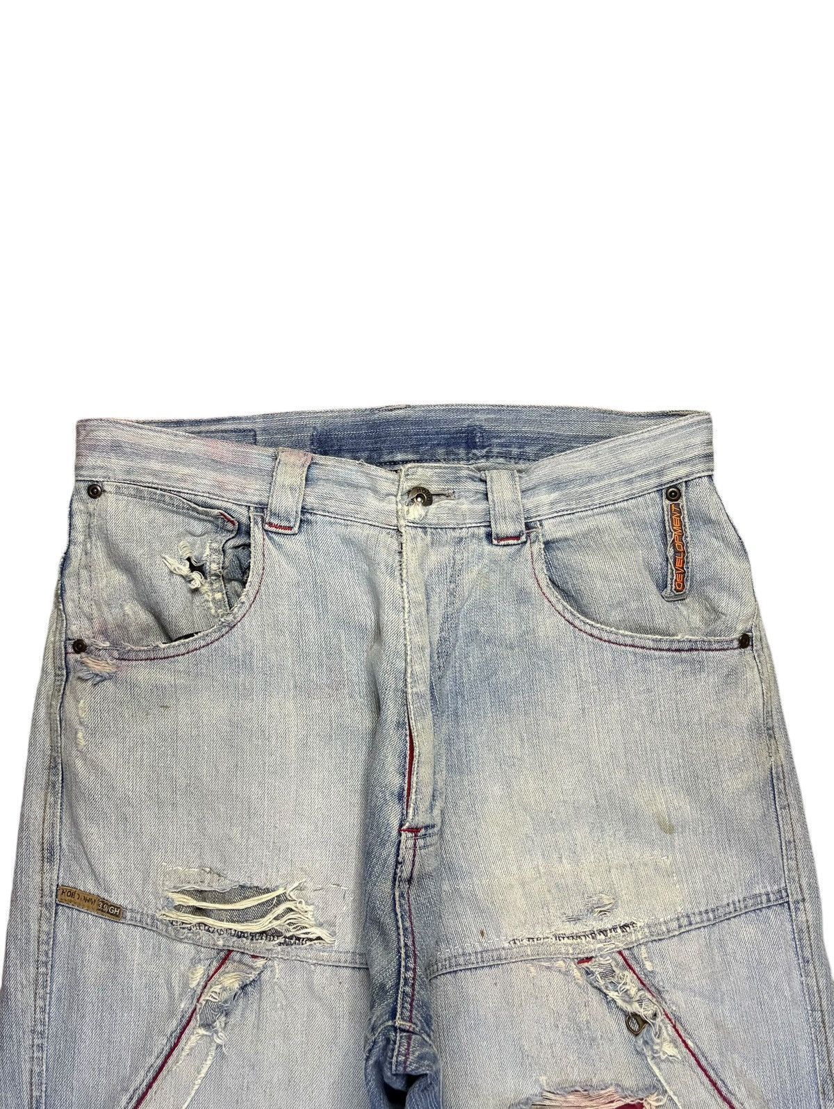 Hobo Vintage Hobo Embroidered Double Knee Baggy Cargo Jeans Size US 33 - 4 Thumbnail