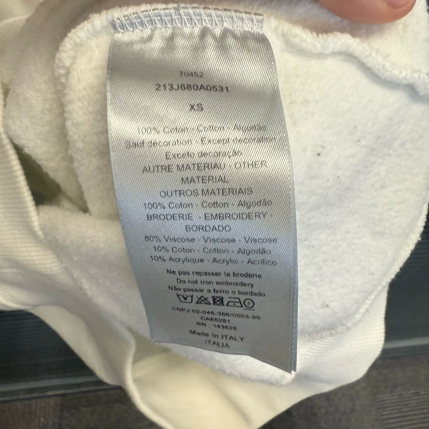 Dior DIOR SS22 embroidered Logo oversized hoodie XS Size XS / US 0-2 / IT 36-38 - 6 Thumbnail
