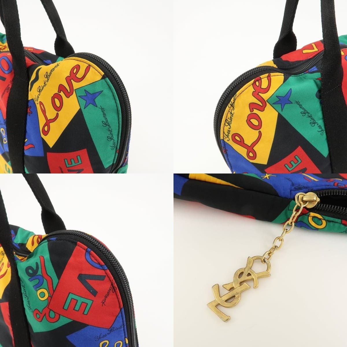 Saint Laurent Paris Saint Laurent Love Print Nylon Tote Multicolor Size ONE SIZE - 6 Thumbnail