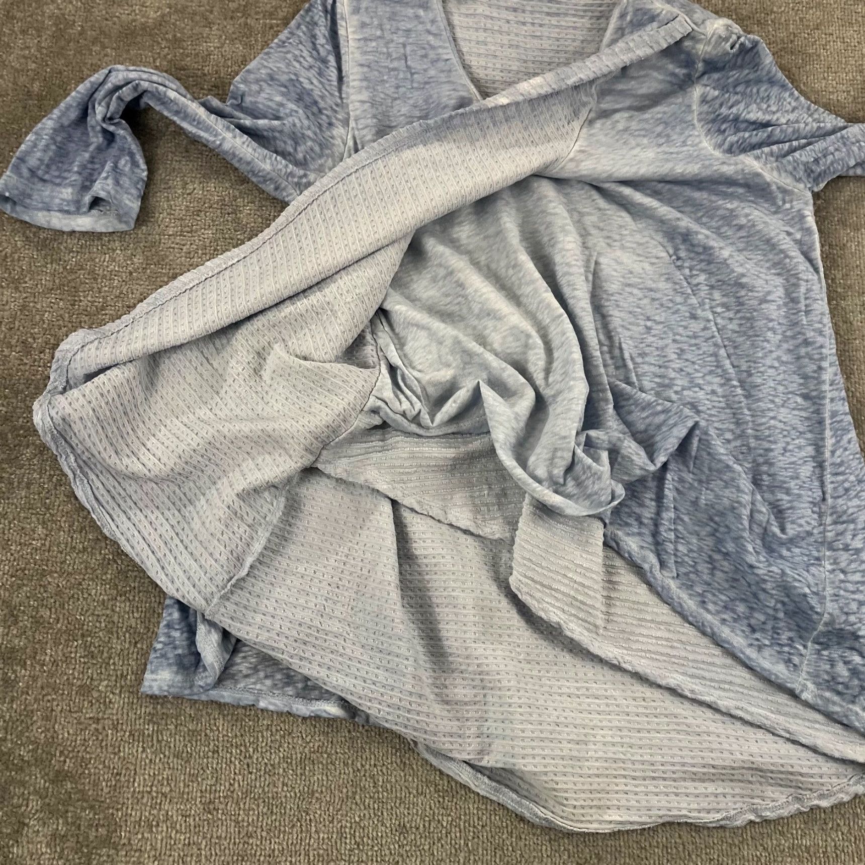 Soft Surroundings Soft Surroundings Shirt Womens Medium Blue Remi Slub Jersey Tunic Top Layered Studio Style Size M / US 6-8 / IT 42-44 - 3 Thumbnail