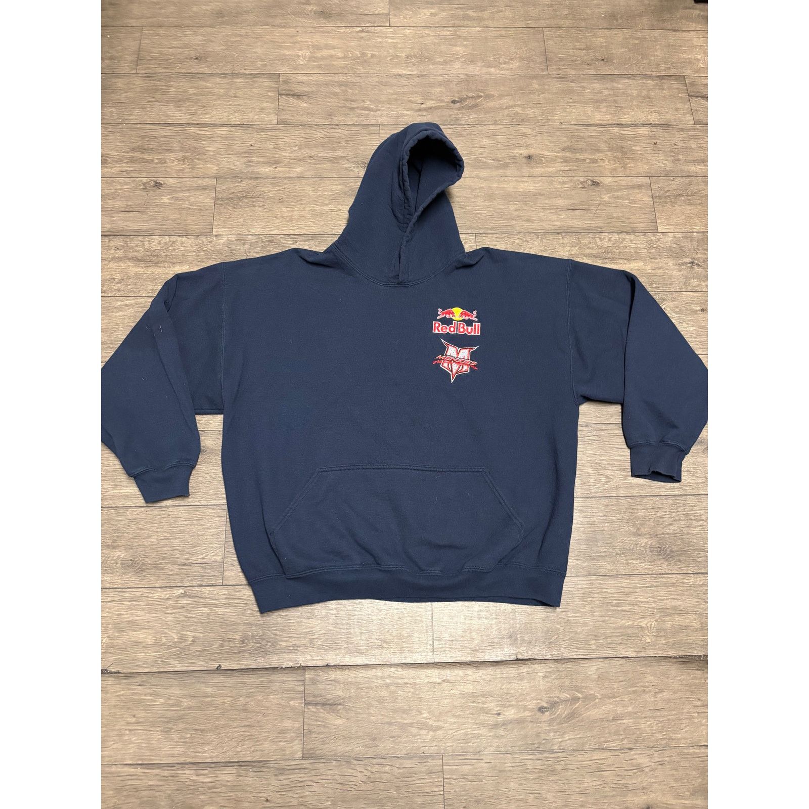 Gildan × Red Bull × Vintage Red Bull Sweatshirt Hoodie Sz L Blue Y2K Racing Menzies Size US XXL / EU 58 / 5 - 1 Thumbnail