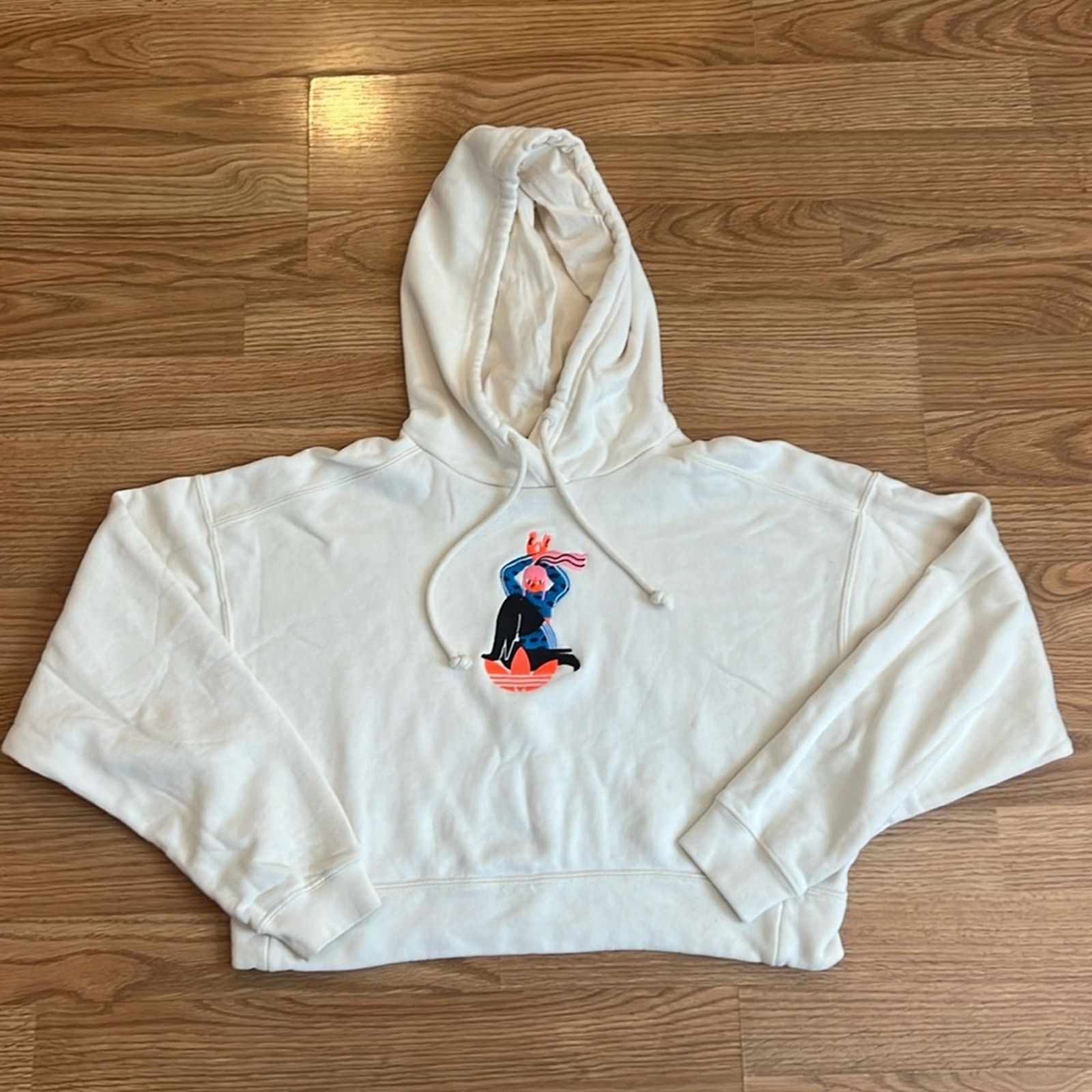 Adidas Adidas Adicolor Essentials x Egle Womens No-Dye Crop Hoodie Size XS / US 0-2 / IT 36-38 - 3 Thumbnail