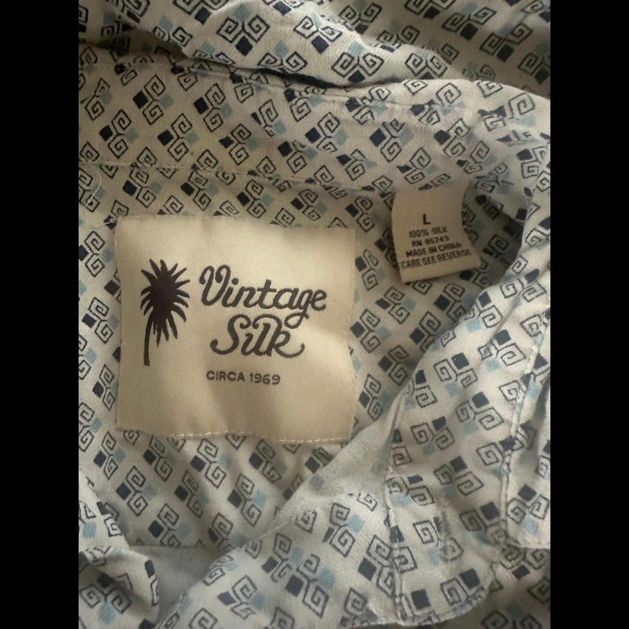 Designer Mens Used Vintage 100 Silk Size US L / EU 52-54 / 3 - 2 Thumbnail