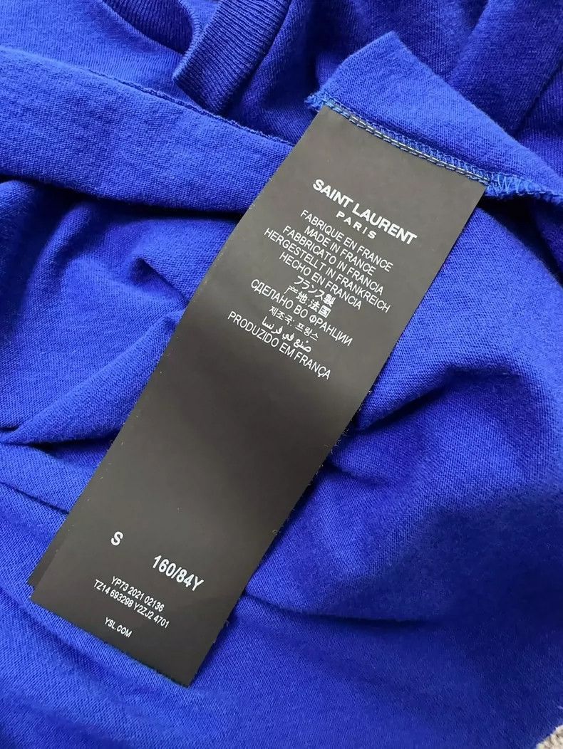 Saint Laurent Paris Saint Laurent Blue Logo T-2507 Size S / US 4 / IT 40 - 5 Thumbnail