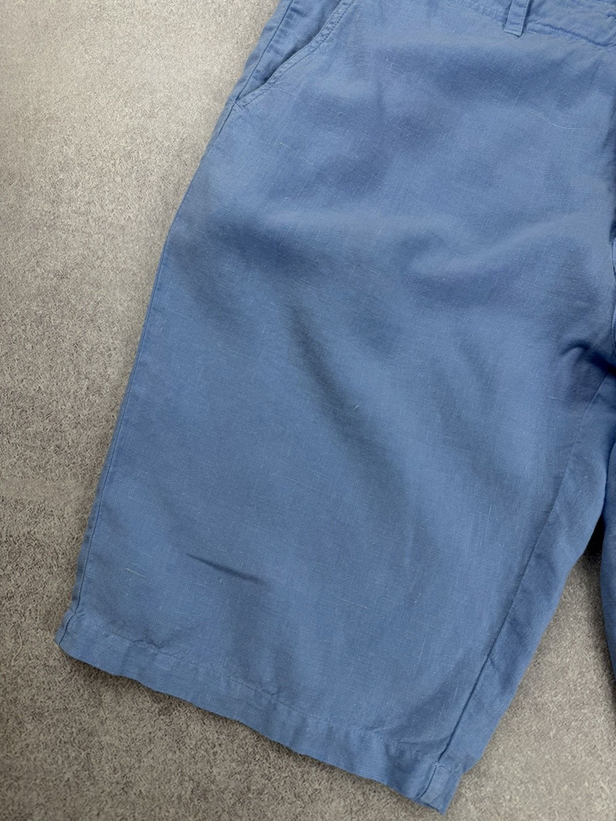 Corneliani Corneliani ID Blue Linen Shorts Men’s Size 52 Size US 34 / EU 50 - 3 Thumbnail