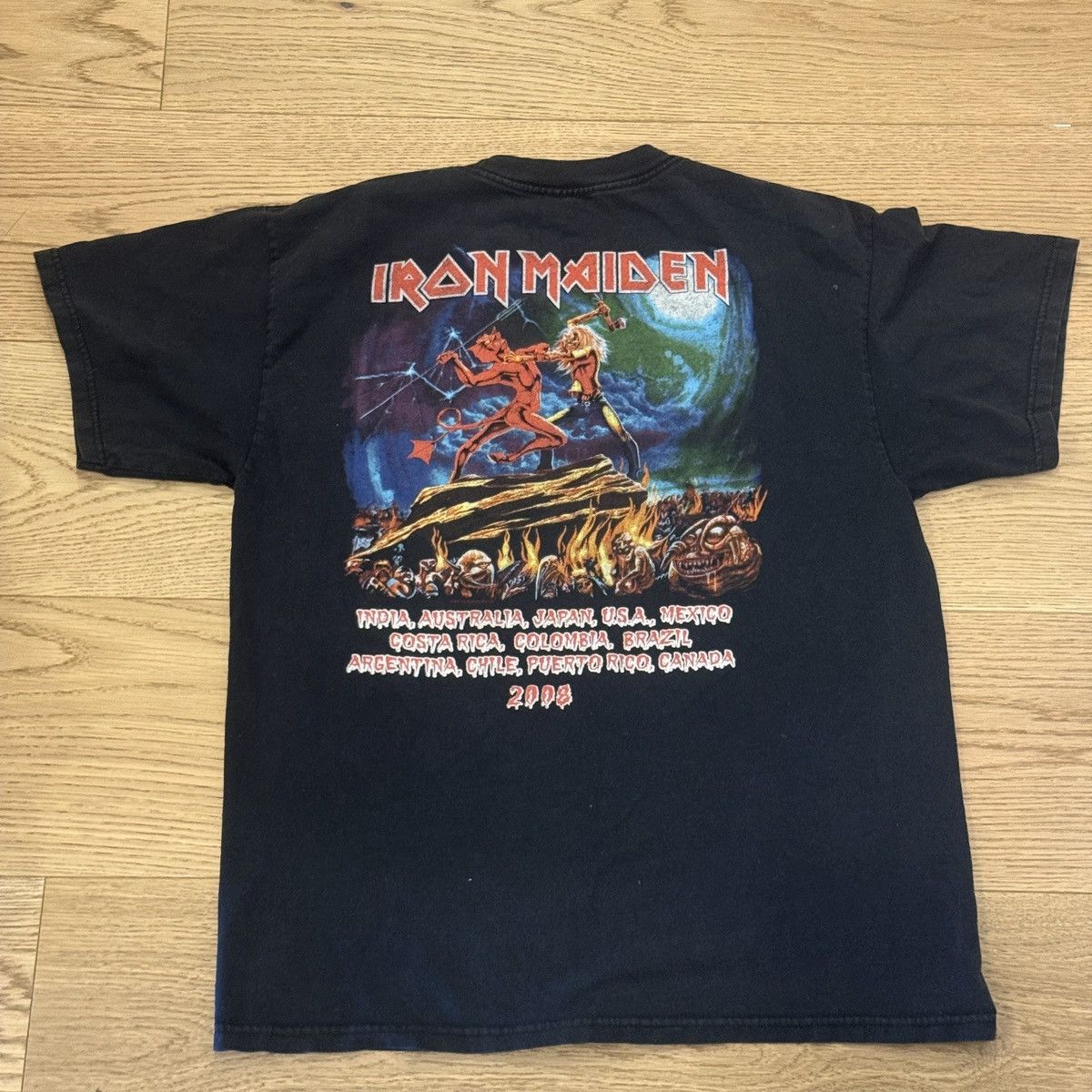 Vintage Black Vintage Iron Maiden Band Tee Size US S / EU 44-46 / 1 - 2 Thumbnail