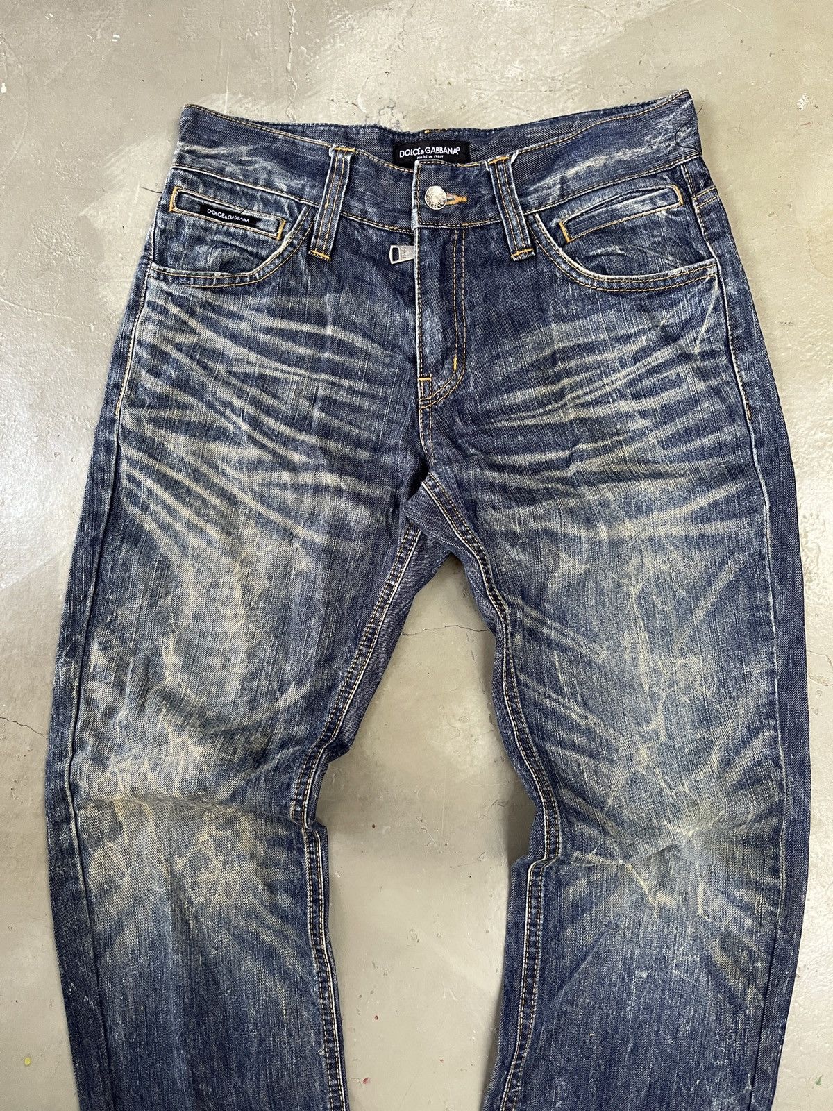 Dolce & Gabbana Dolce & Gabbana Whiskered Clawmark Washed Classic Denim Size US 30 / EU 46 - 5 Thumbnail