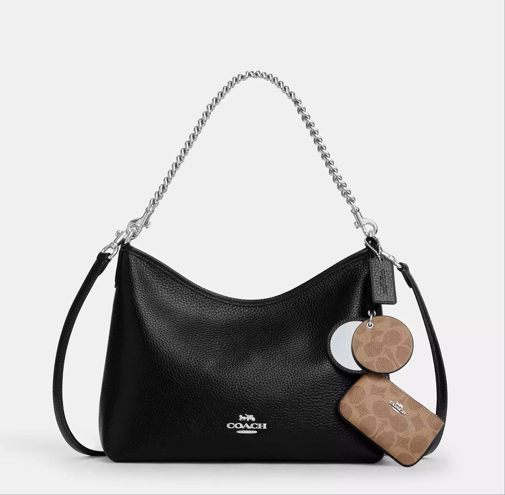 Coach Laurel Shoulder Bag With Mirror Charm And Pouch CBI94 Size ONE SIZE - 1 Thumbnail