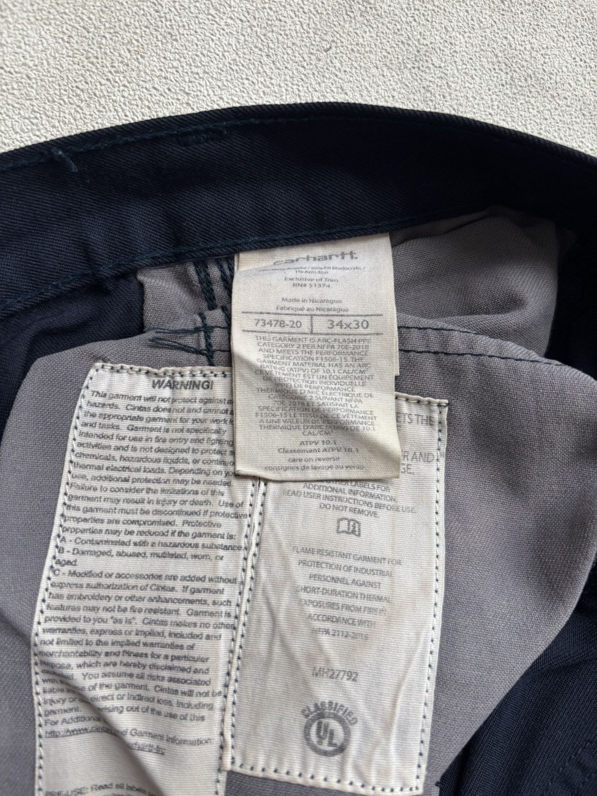 Carhartt carhartt carpenter FR73478 size 34 dungare fit Size US 34 / EU 50 - 7 Thumbnail
