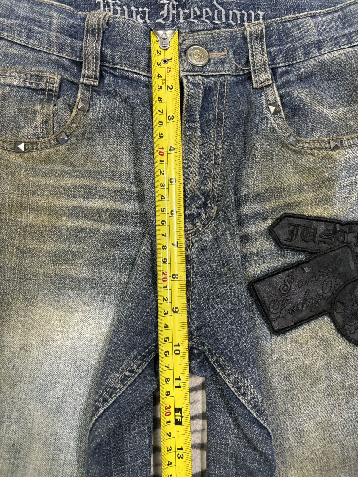 Seditionaries Vintage Japanese Brand Rusty Mud Wash Skull Punk Style Jeans Size US 30 / EU 46 - 20 Thumbnail