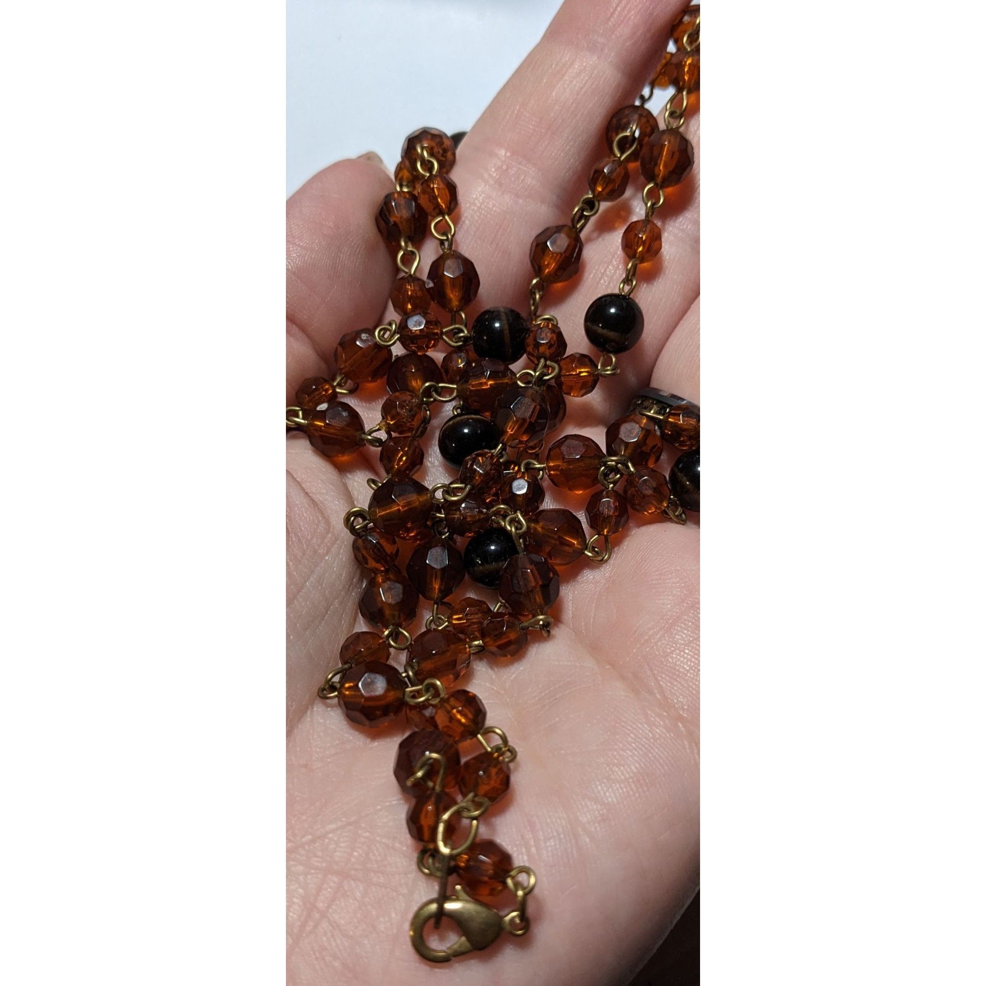 Other Retro 80s Brown And Gold Beaded Necklace Size ONE SIZE - 9 Thumbnail