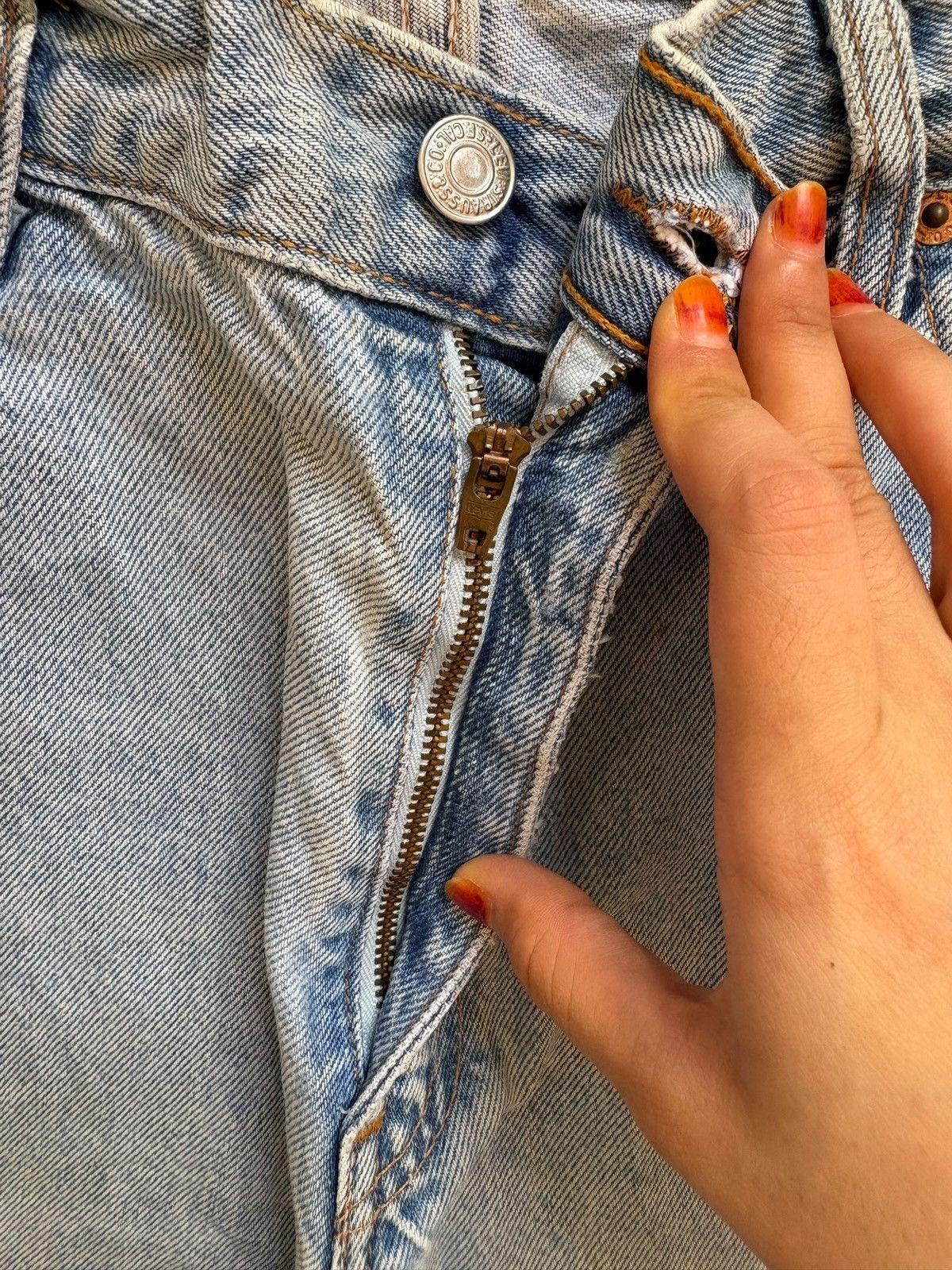 Levi's × Levi's Vintage Clothing Vintage 90s Levis 550 Mud Wash Distressed Short Jeans Size US 27 - 3 Thumbnail