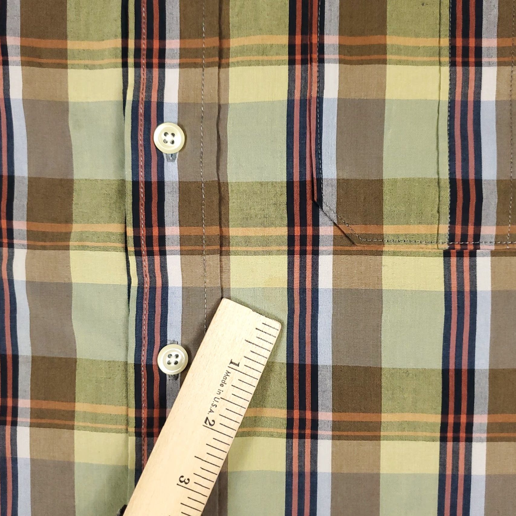 Tommy Hilfiger Tommy Hilfiger Button-Up Shirt Mens Large Beige Plaid Long Sleeve Casual Preppy Size US L / EU 52-54 / 3 - 4 Thumbnail