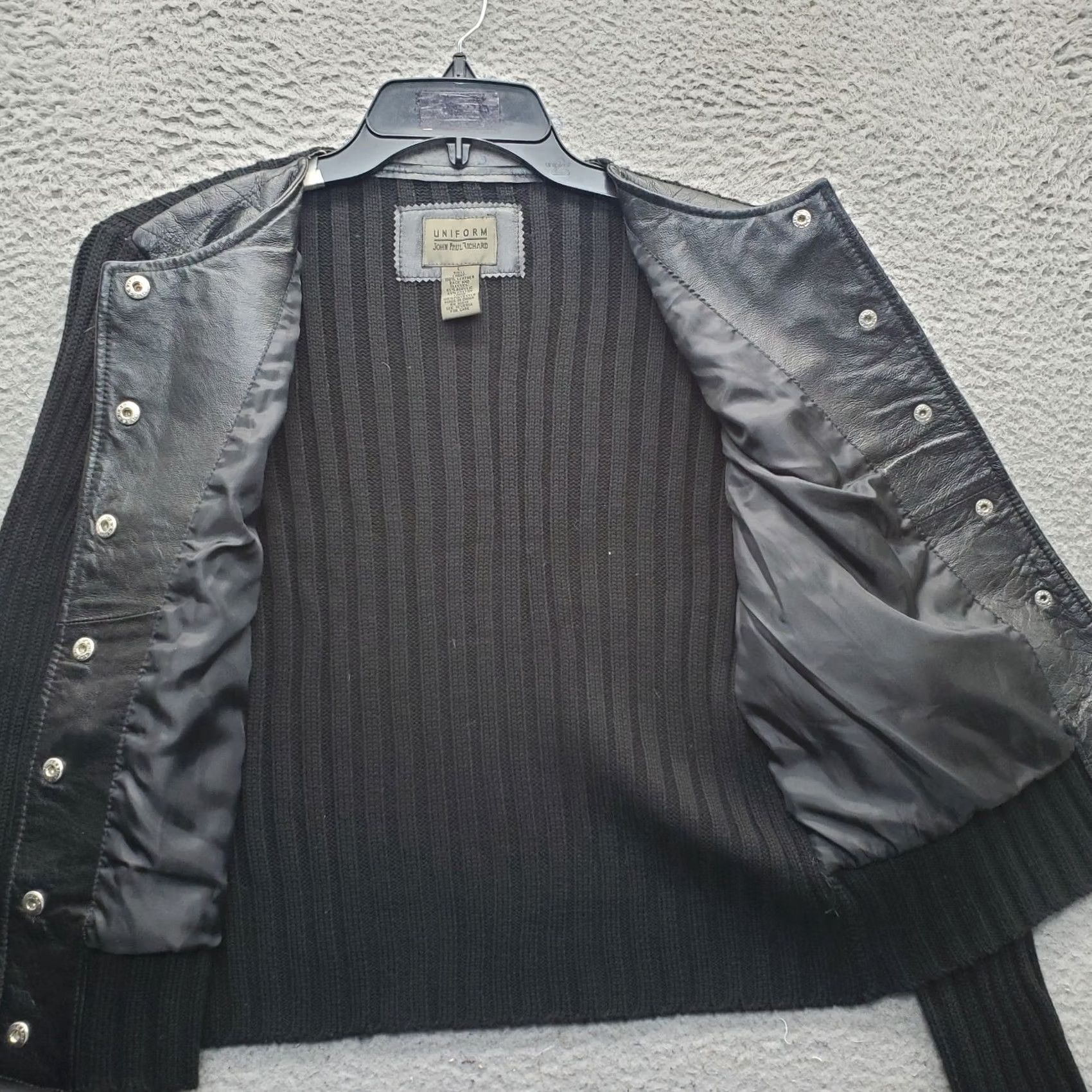 Vintage John Paul Richard Black Quilted Leather Front Snap Sweater Jacket Womens L Size L / US 10 / IT 46 - 7 Thumbnail