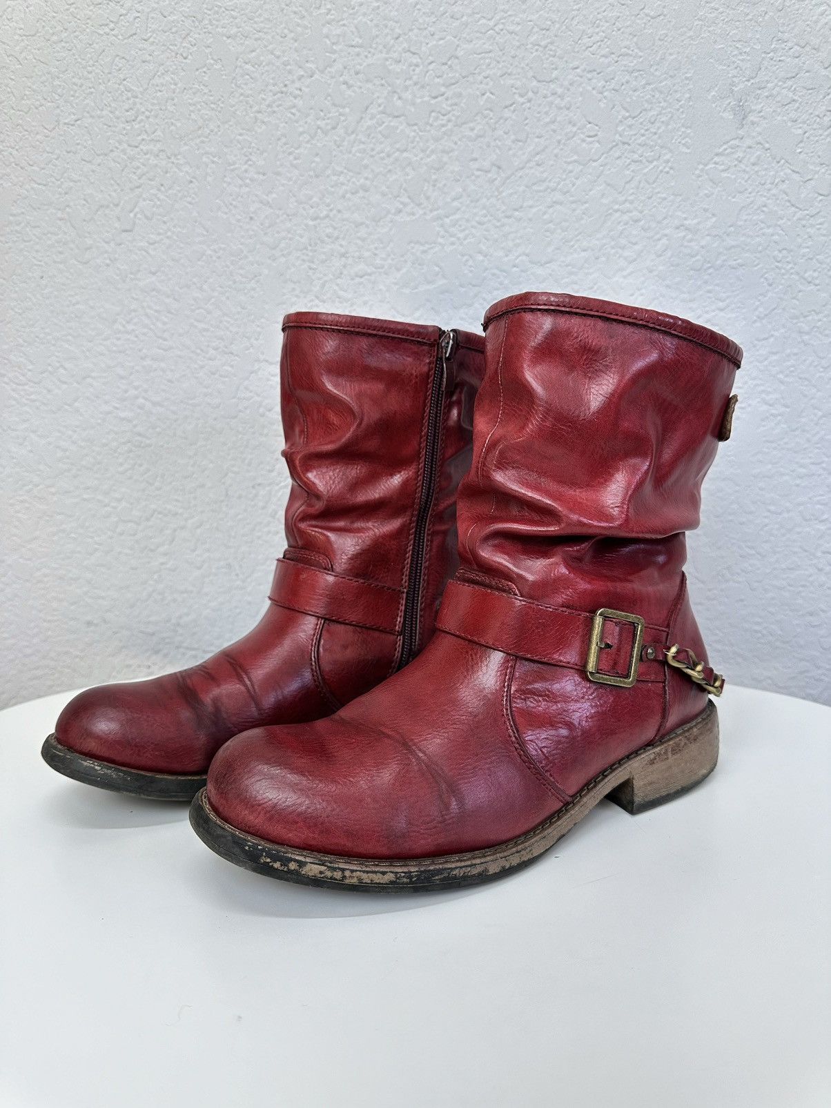 If Six Was Nine Vintage Real Leather Boots Hight As 98 Guidi Style Rick 424 Size US 9 / IT 39 - 4 Thumbnail