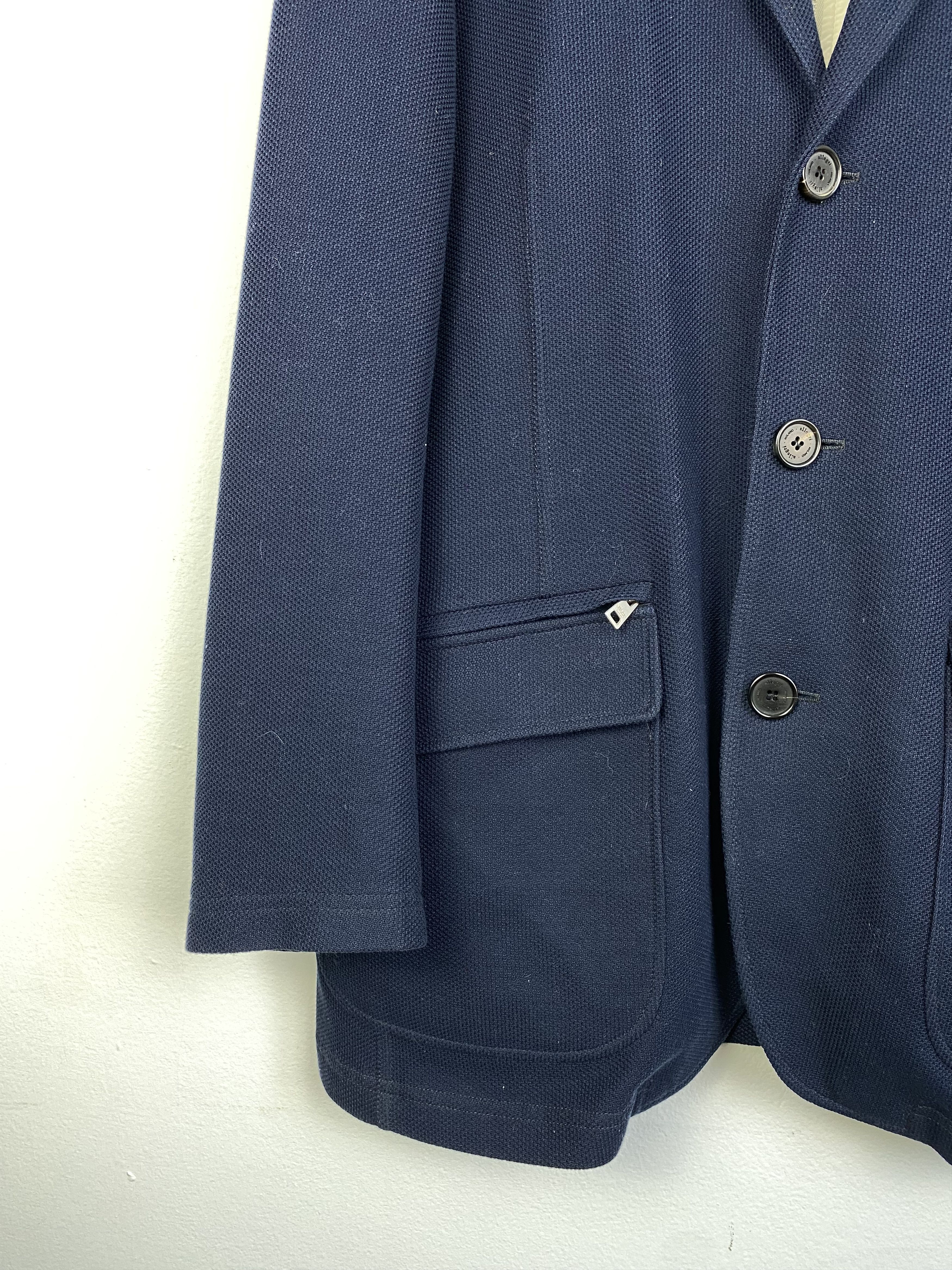 Allegri Allegri Milano Cotton Jersey Relaxed Fit Blazer Size 52 Size 52R - 3 Thumbnail