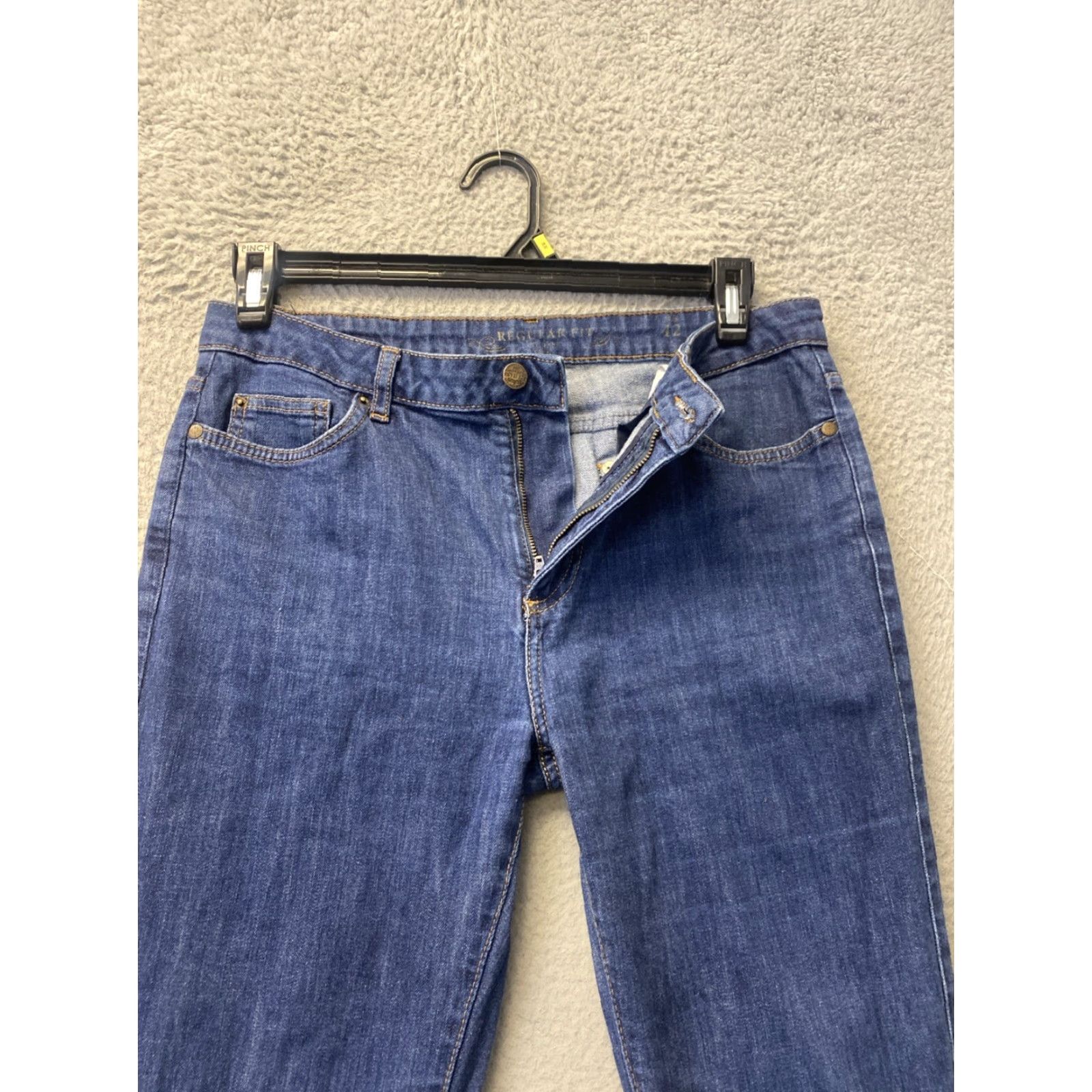 Denime CTF Jeans Women 32 Regular Mid Rise Dark Wash Blue Denim Stretch 5-Pocket Size 24" / US 00 / IT 34 - 3 Thumbnail