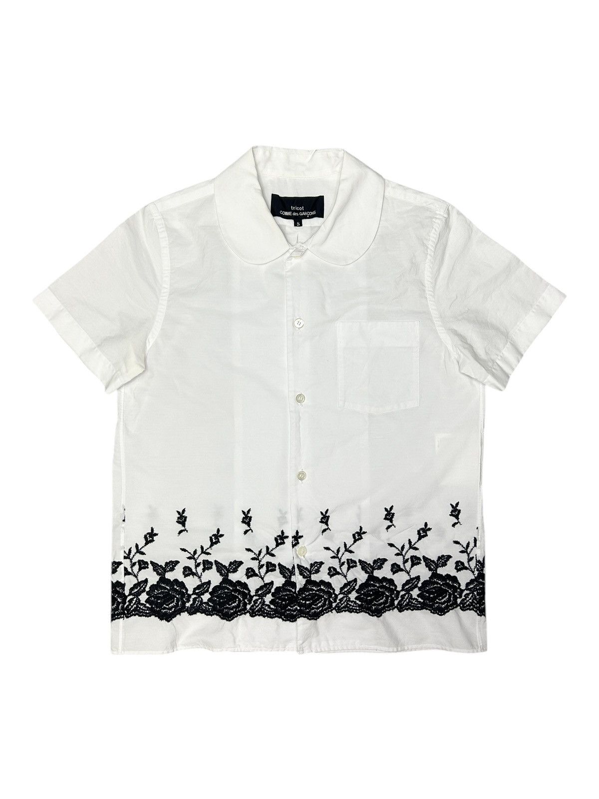 Comme des Garcons F/W 13 Tricot Floral Embroidered Shirt Size S / US 4 / IT 40 - 1 Thumbnail