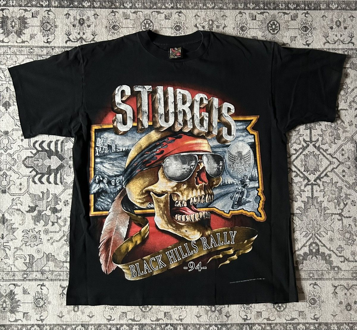 image of 1993-94 Harley Davidson Sturgis Black Hills Rally Tee, Men's (Size XL)