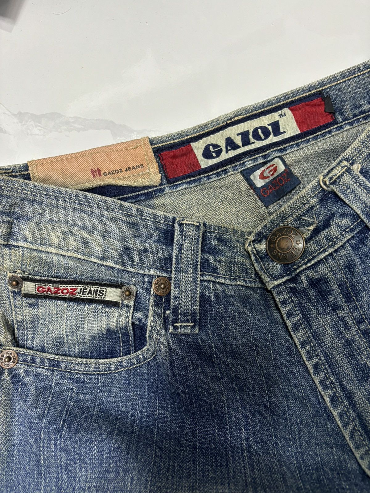 14th Addiction RECONSTUCTED MULTI POCKET DENIM PATCHWORK GAZOZ JEANS HYPE Size US 32 / EU 48 - 11 Thumbnail