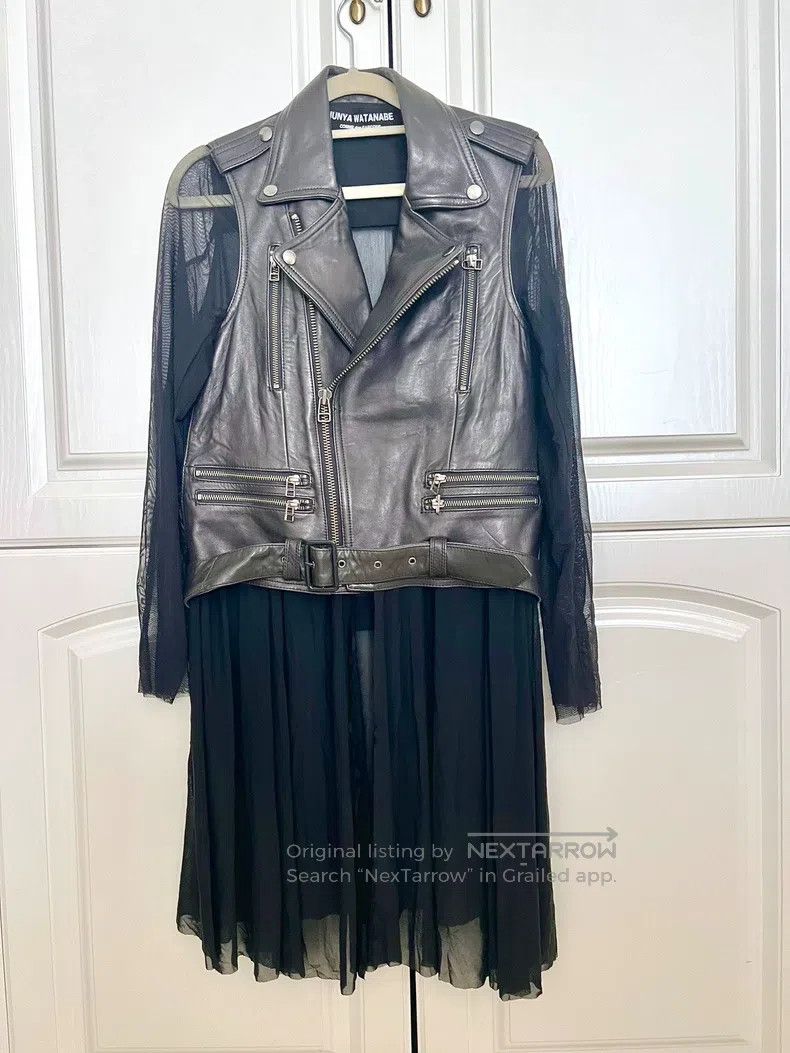 Junya Watanabe Junya Watanabe Leather Patched Dress Size S / US 4 / IT 40 - 1 Thumbnail